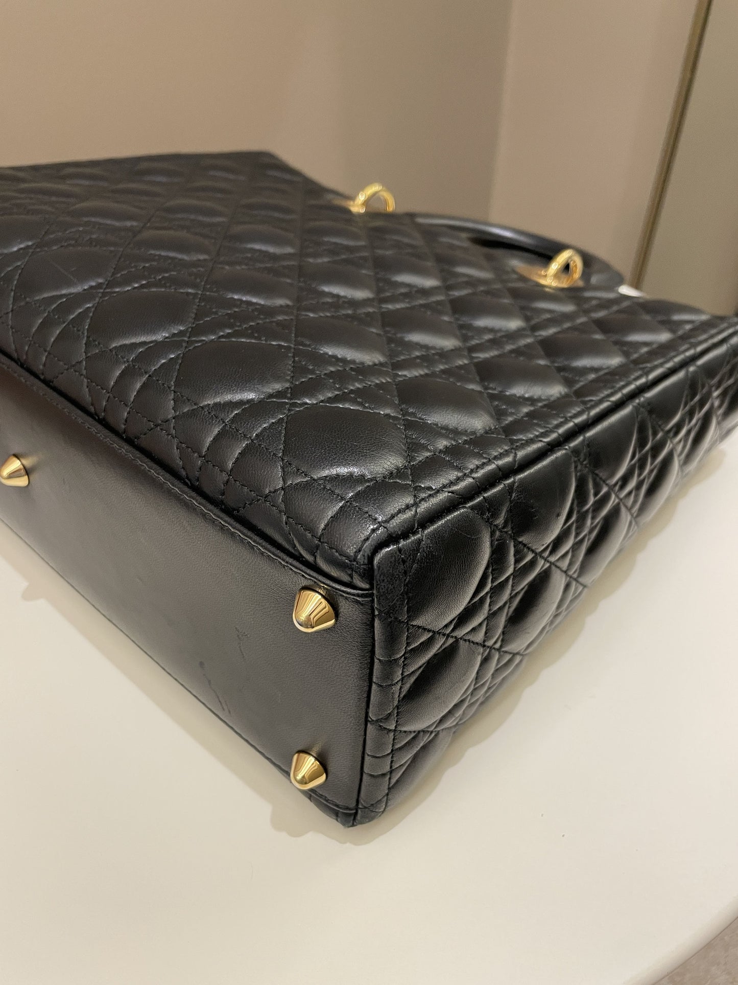 Dior Lady Dior Large Black Lambskin