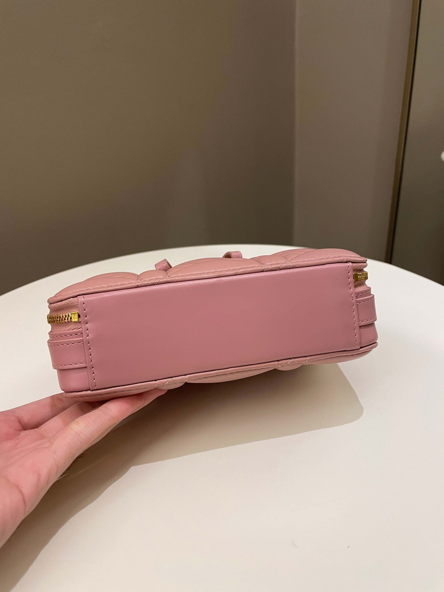 Dior Caro Box Bag Pink Calfskin