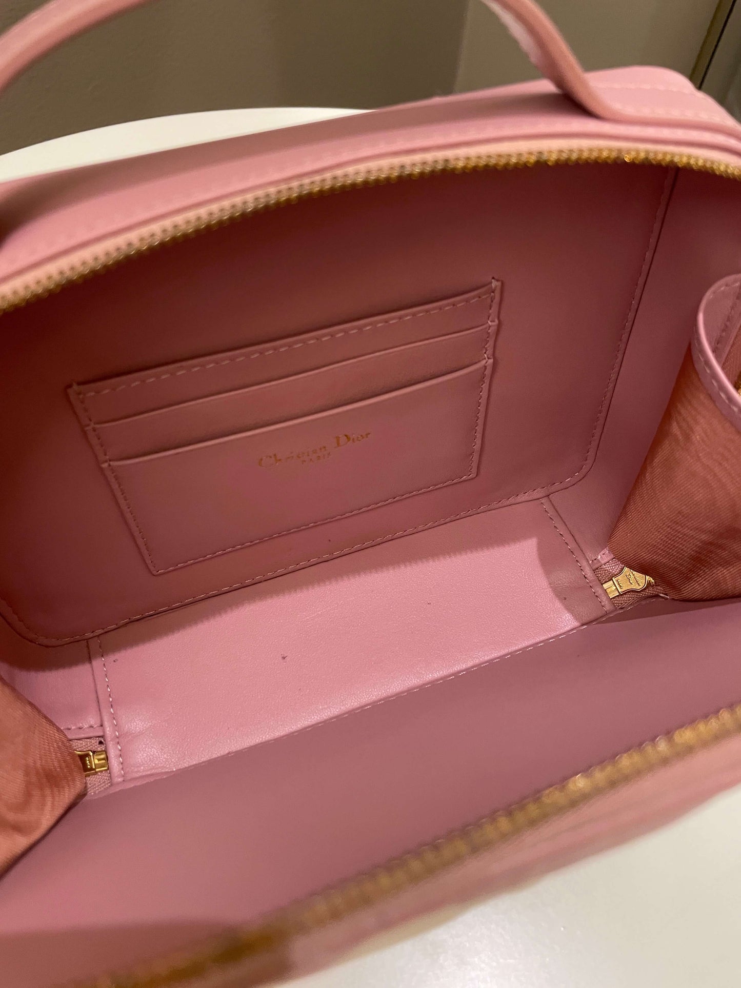 Dior Caro Box Bag Pink Calfskin