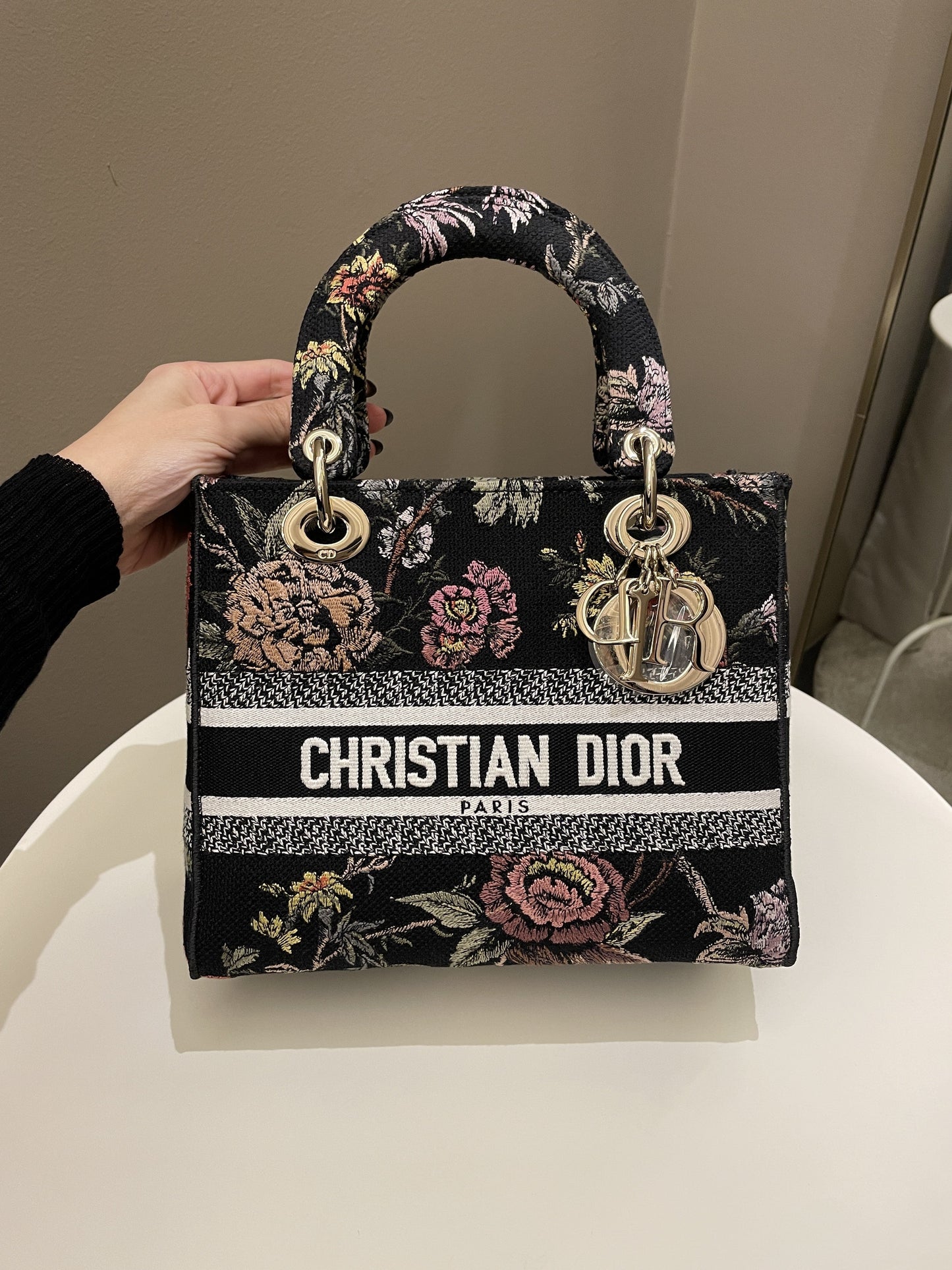 Dior Lady D-Lite Jardin Botanic Black Embroidery