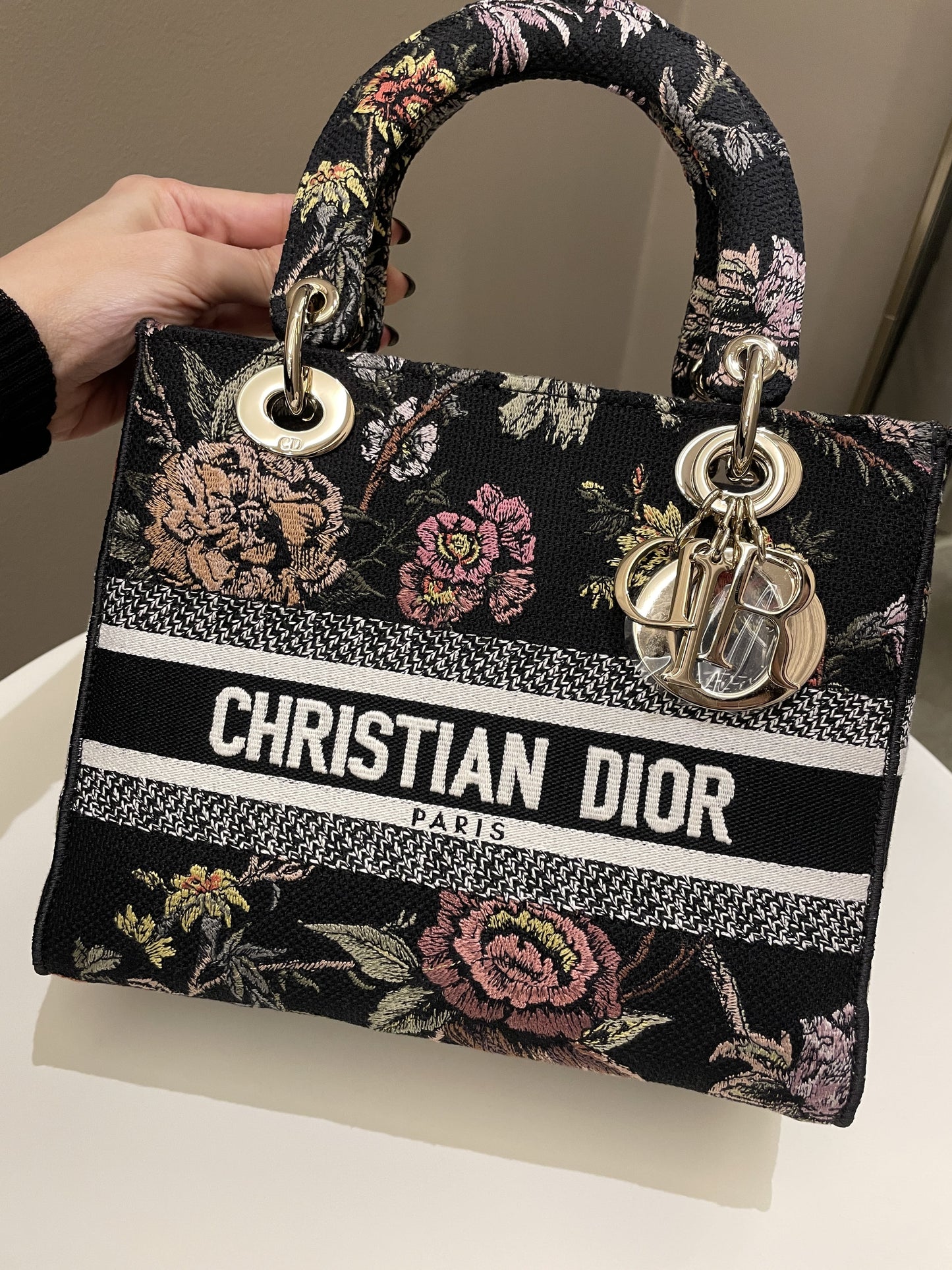 Dior Lady D-Lite Jardin Botanic Black Embroidery