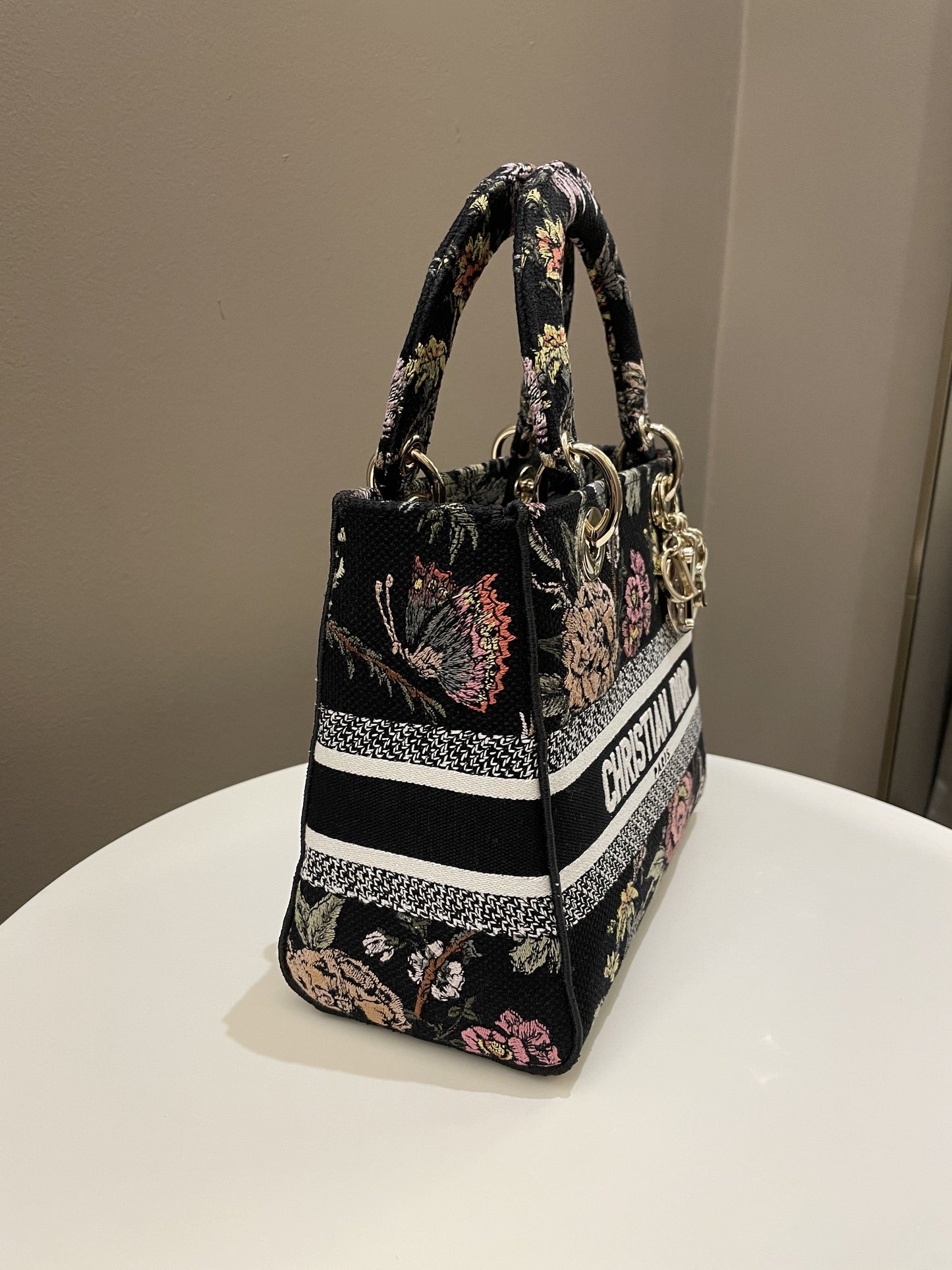 Dior Lady D-Lite Jardin Botanic Black Embroidery