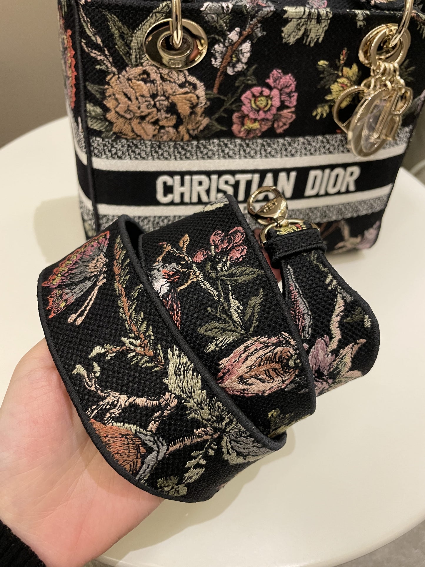 Dior Lady D-Lite Jardin Botanic Black Embroidery