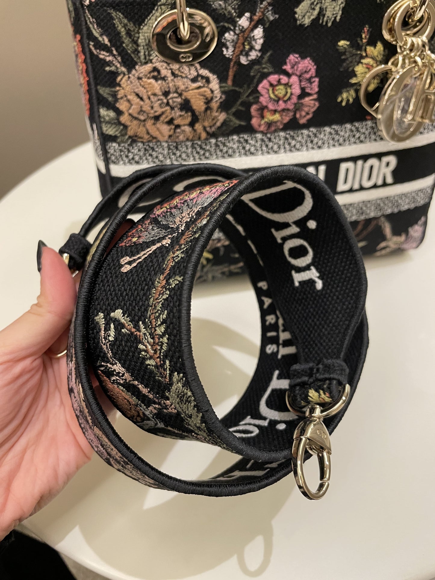 Dior Lady D-Lite Jardin Botanic Black Embroidery