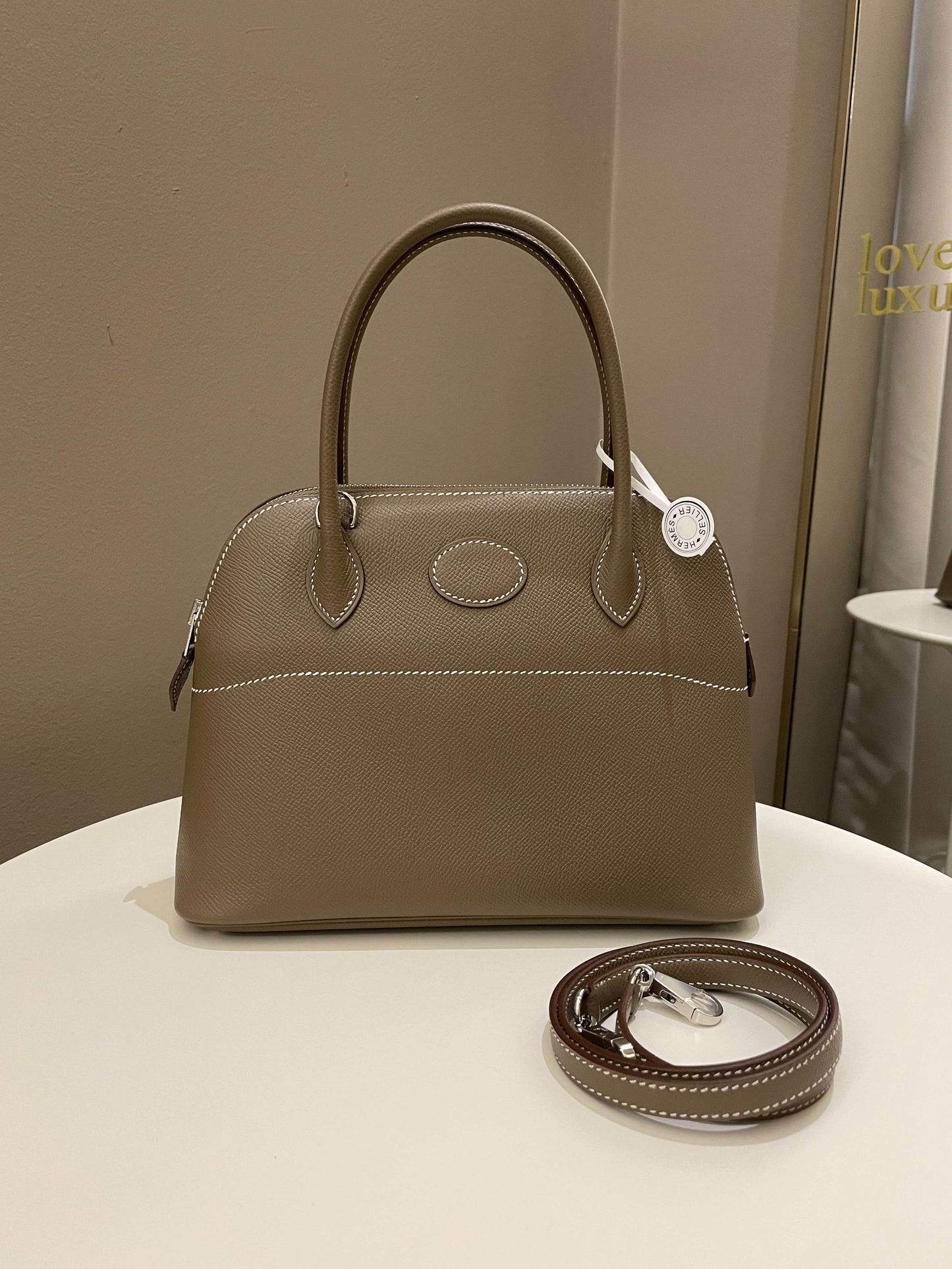 Hermes Bolide 27 Etoupe Epsom