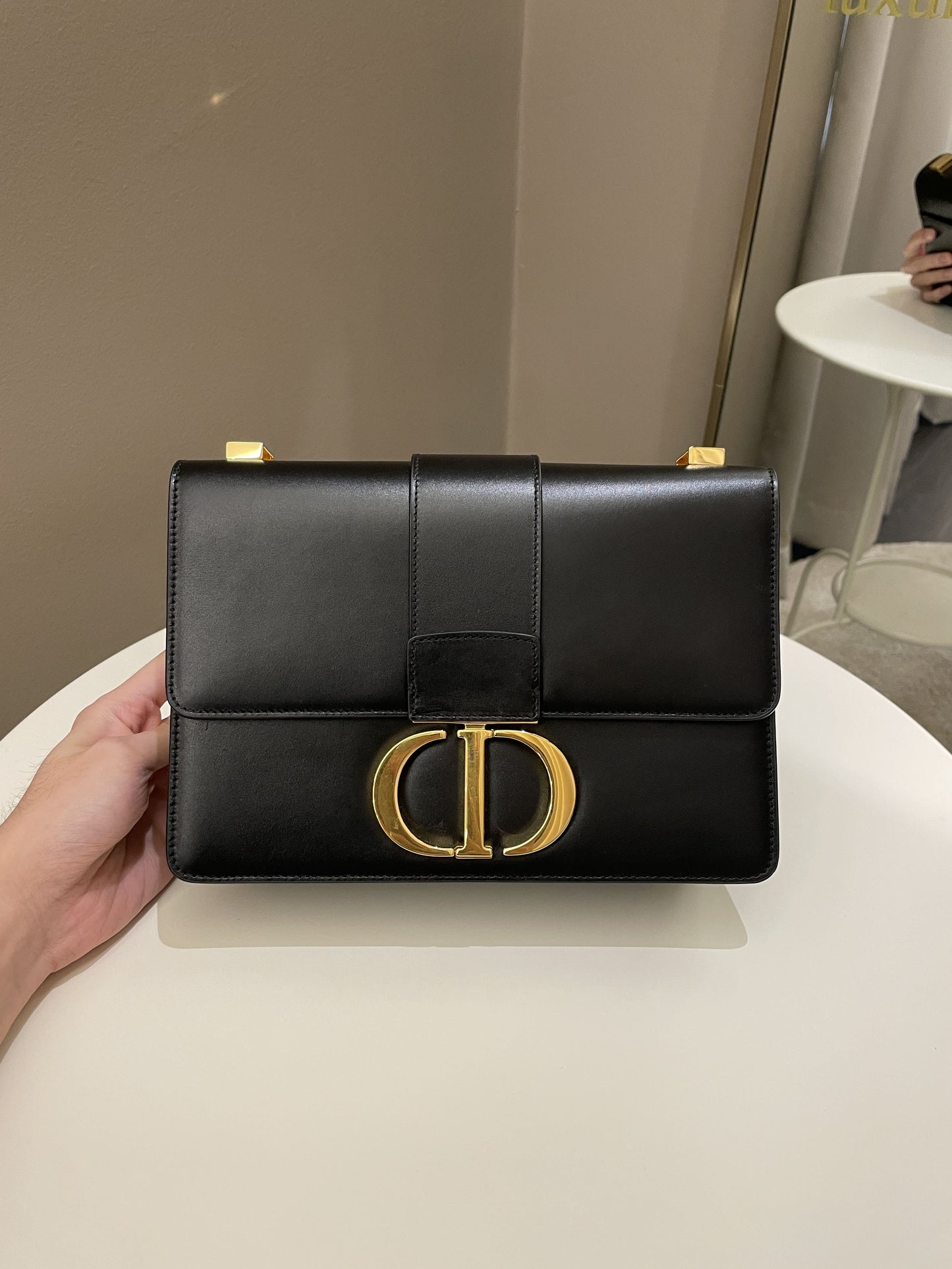 Dior Montaigne 30 Black Calfskin