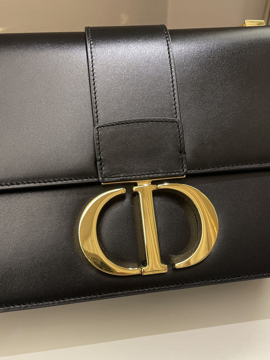 Dior Montaigne 30 Black Calfskin