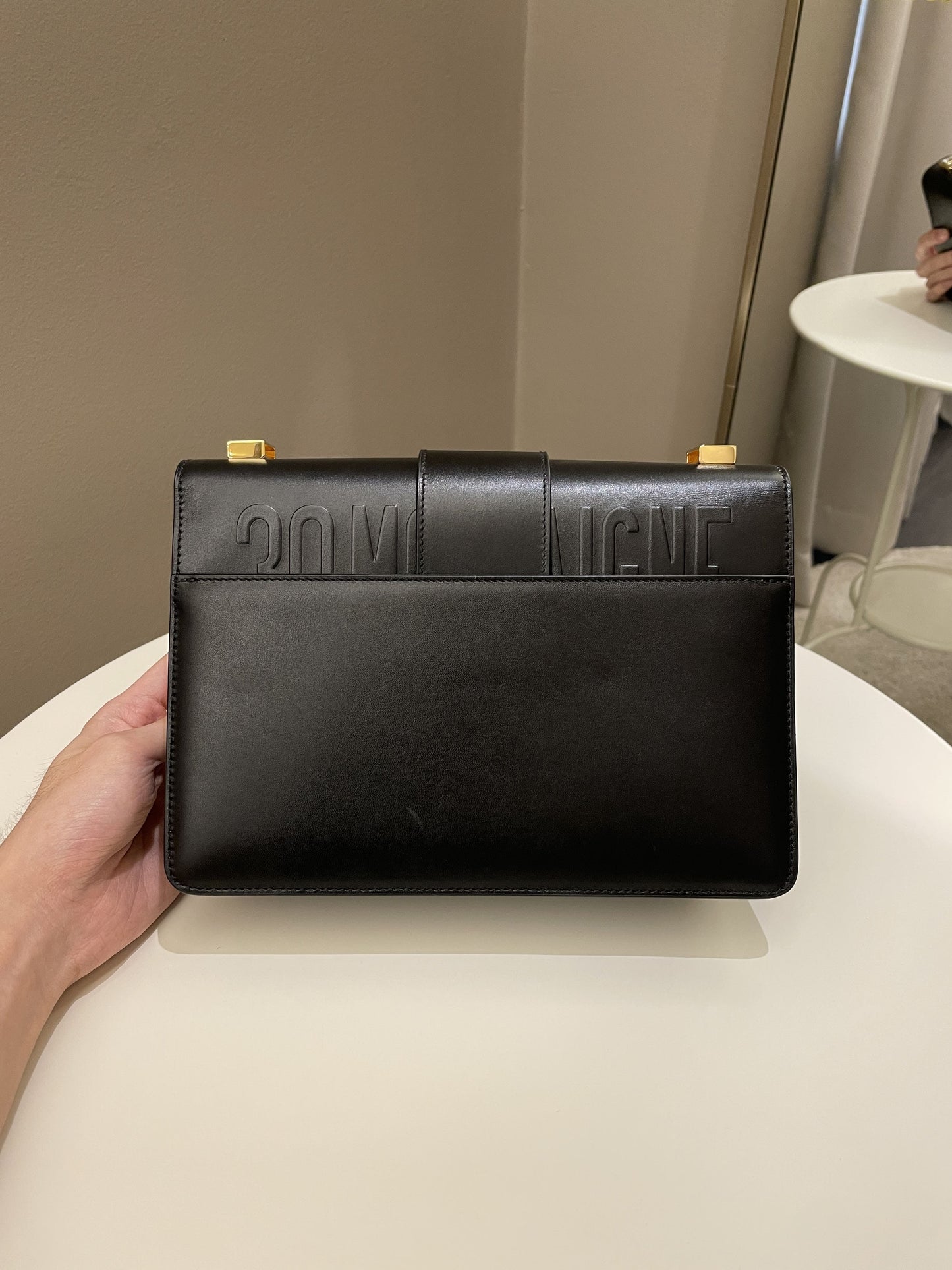 Dior Montaigne 30 Black Calfskin