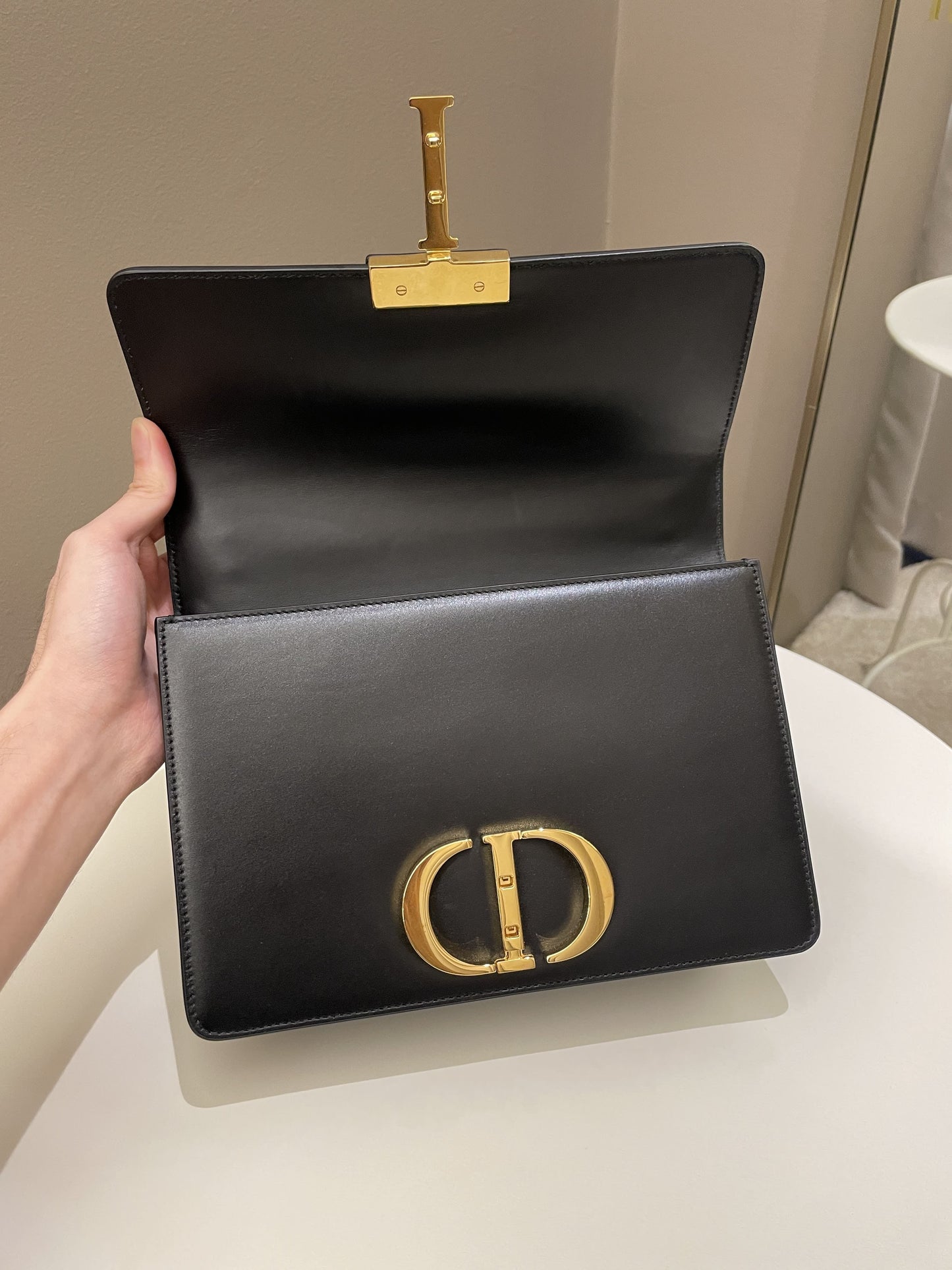 Dior Montaigne 30 Black Calfskin