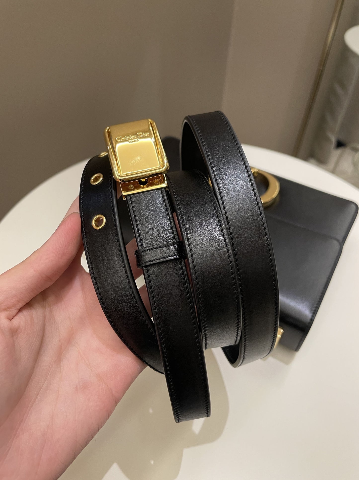 Dior Montaigne 30 Black Calfskin