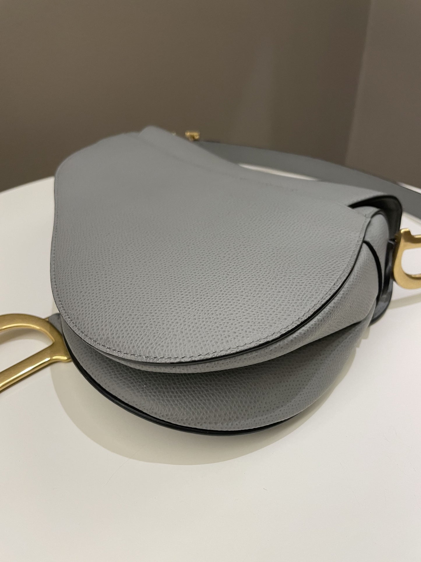 Dior Saddle Bag Gray Grained