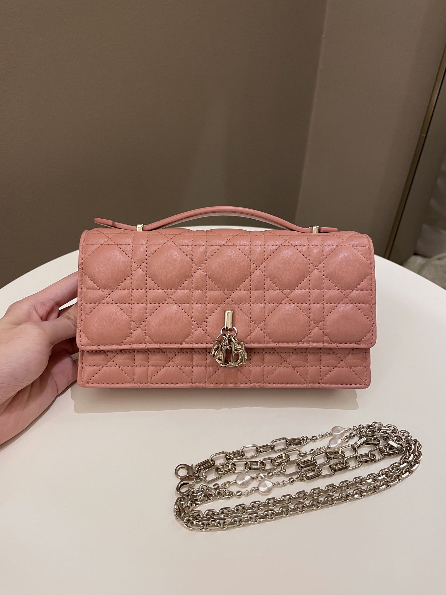 Dior Miss Mini Bag Rose Des Vents Lambskin