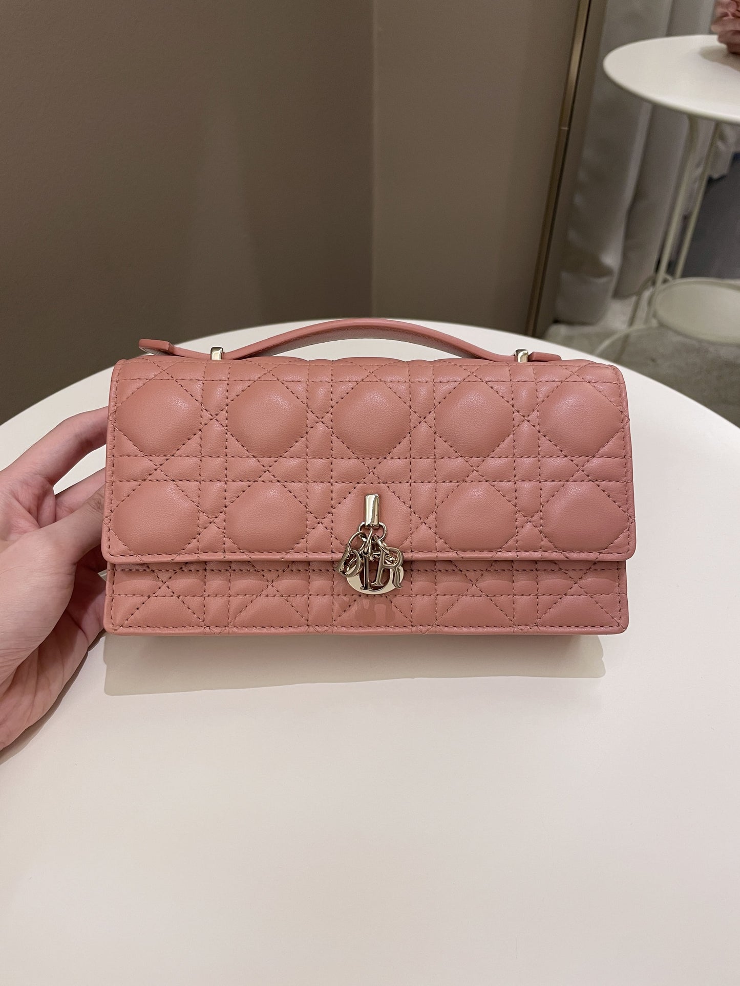 Dior Miss Mini Bag Rose Des Vents Lambskin