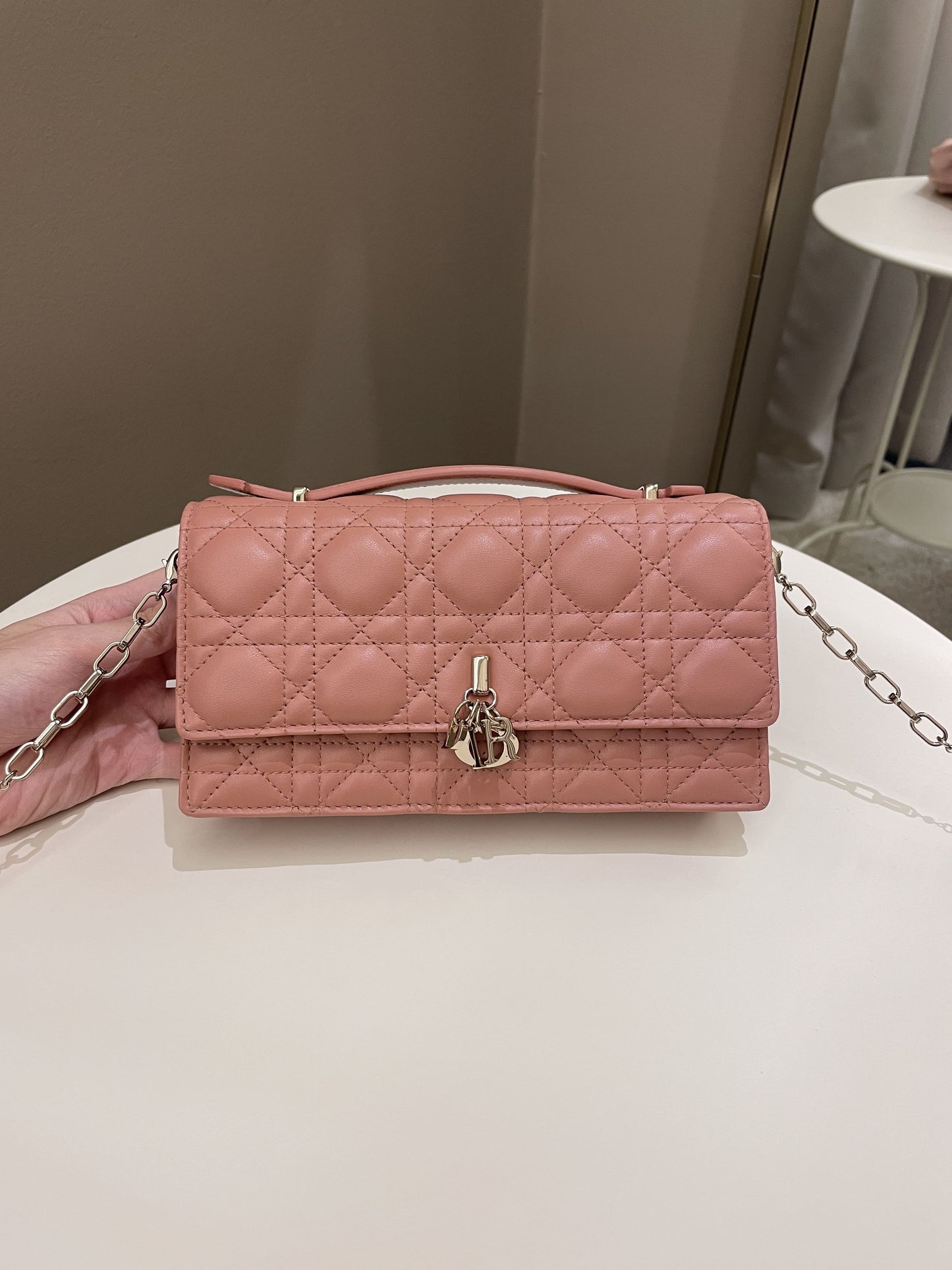 Dior Miss Mini Bag Rose Des Vents Lambskin