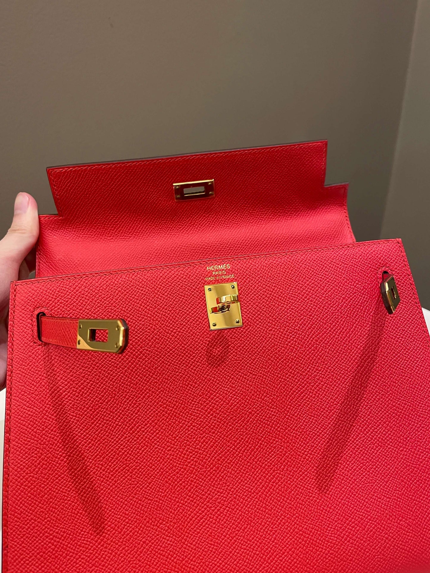 Hermes Kelly Sellier 25 Rouge Tomate Epsom