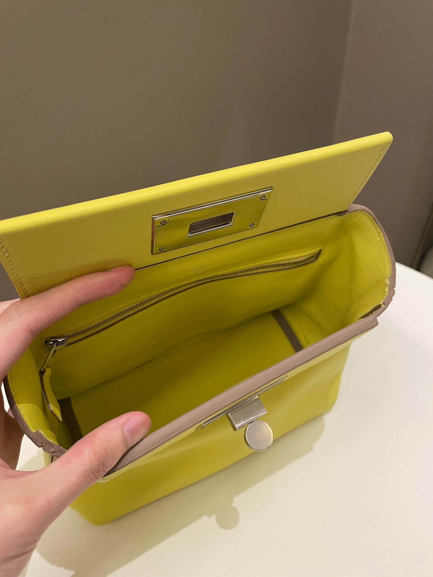 Hermes 24/24 Mini Lime Evercolor