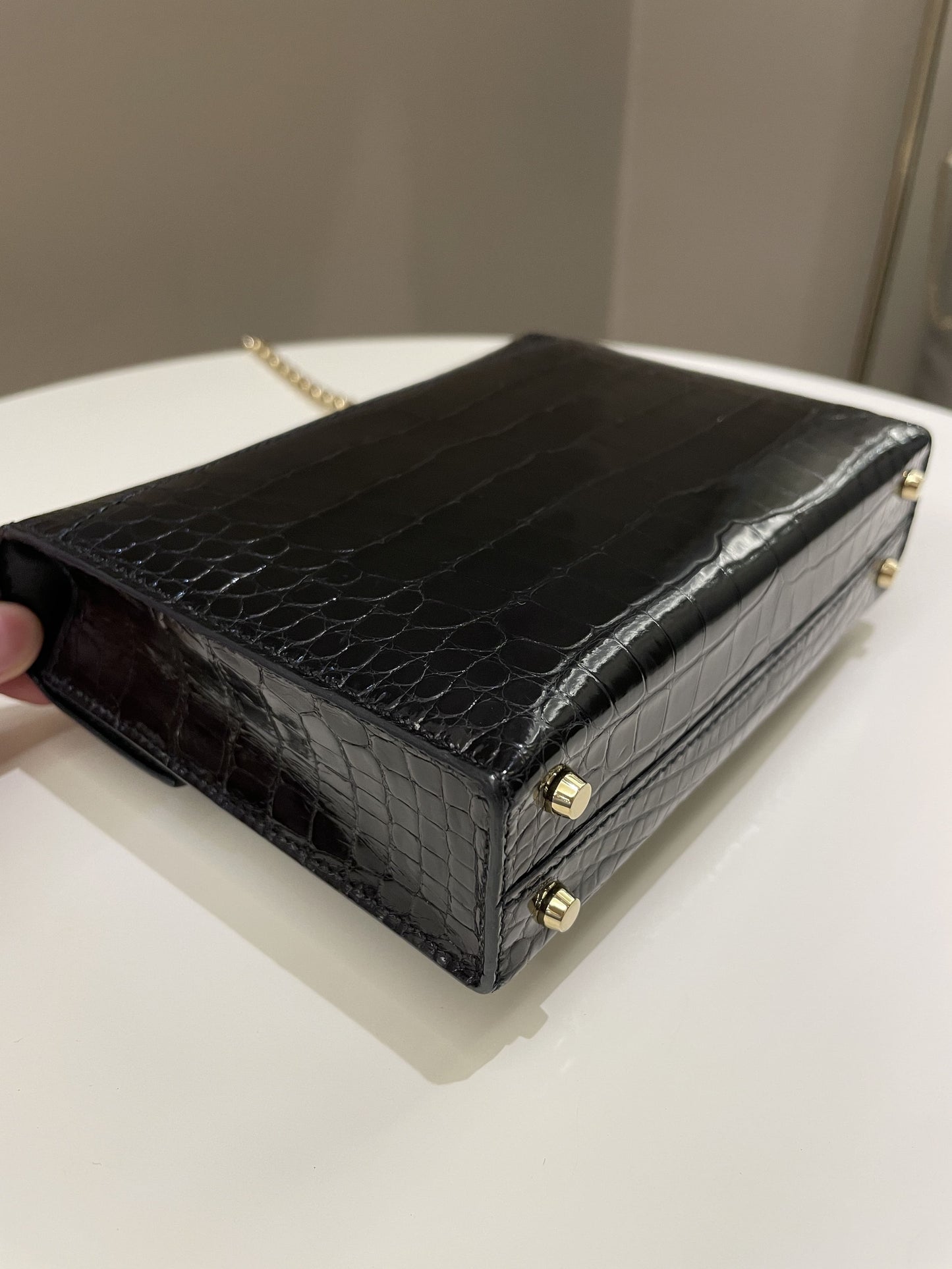 Hermes Verrou Mini Black Alligator