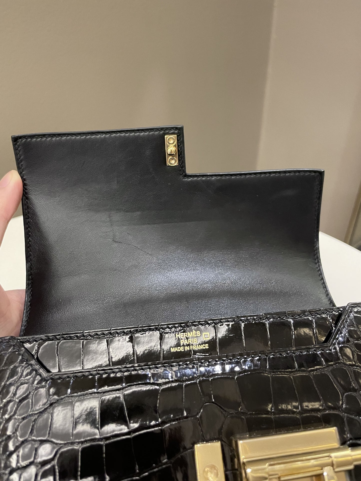 Hermes Verrou Mini Black Alligator