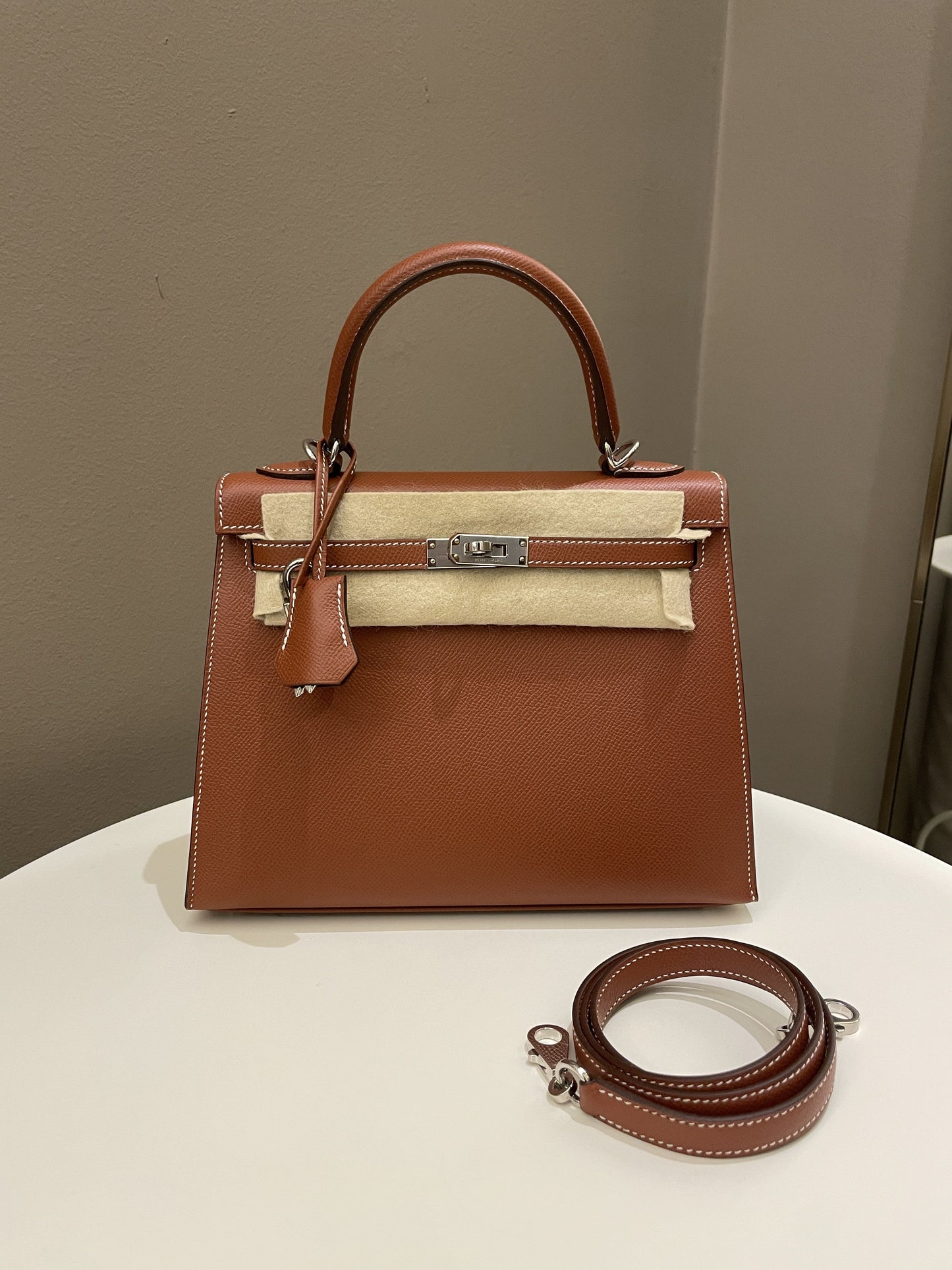 Hermes Kelly Sellier 25 Sienne Epsom