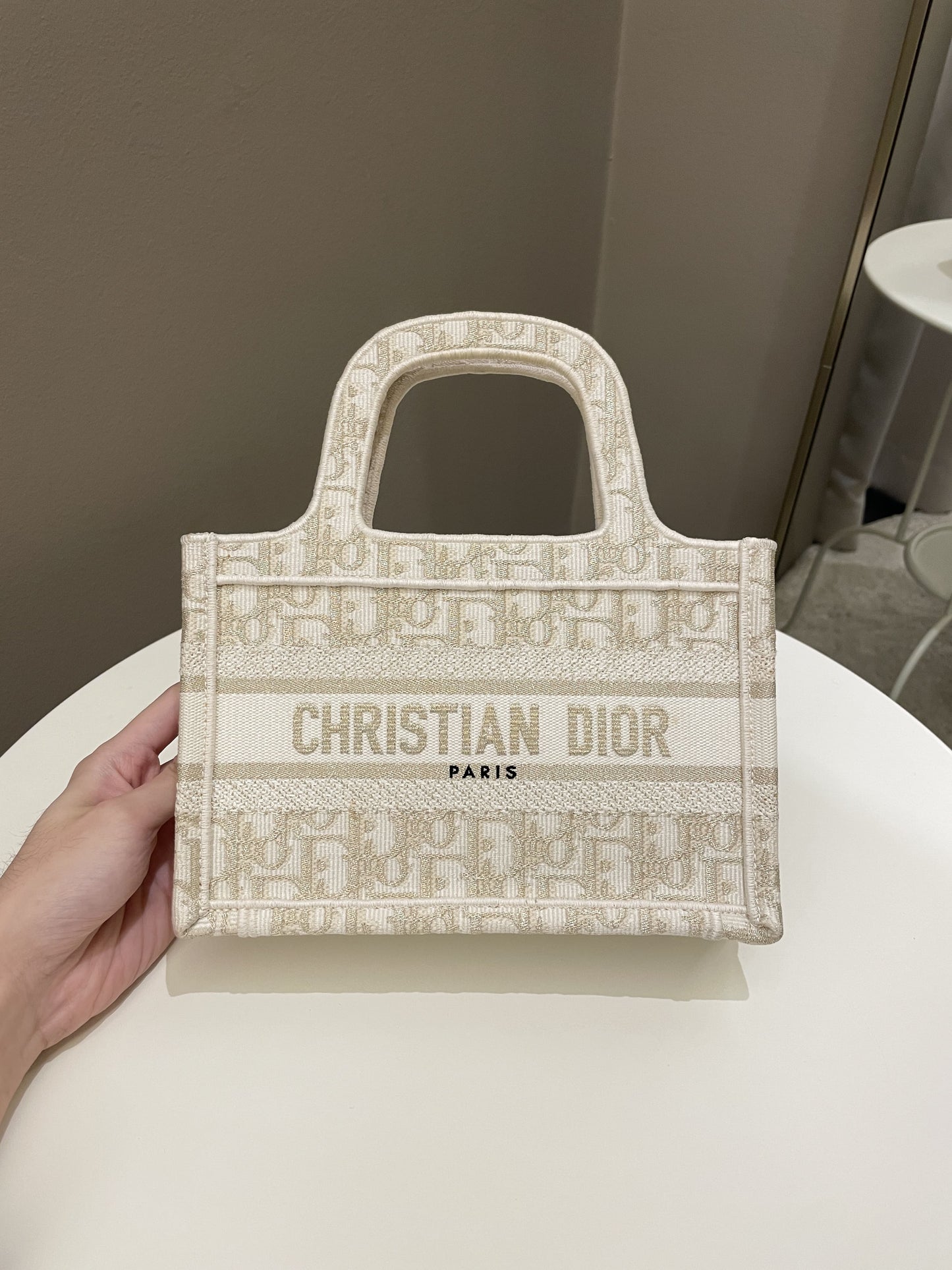 Dior Mini Book Tote Gold Oblique