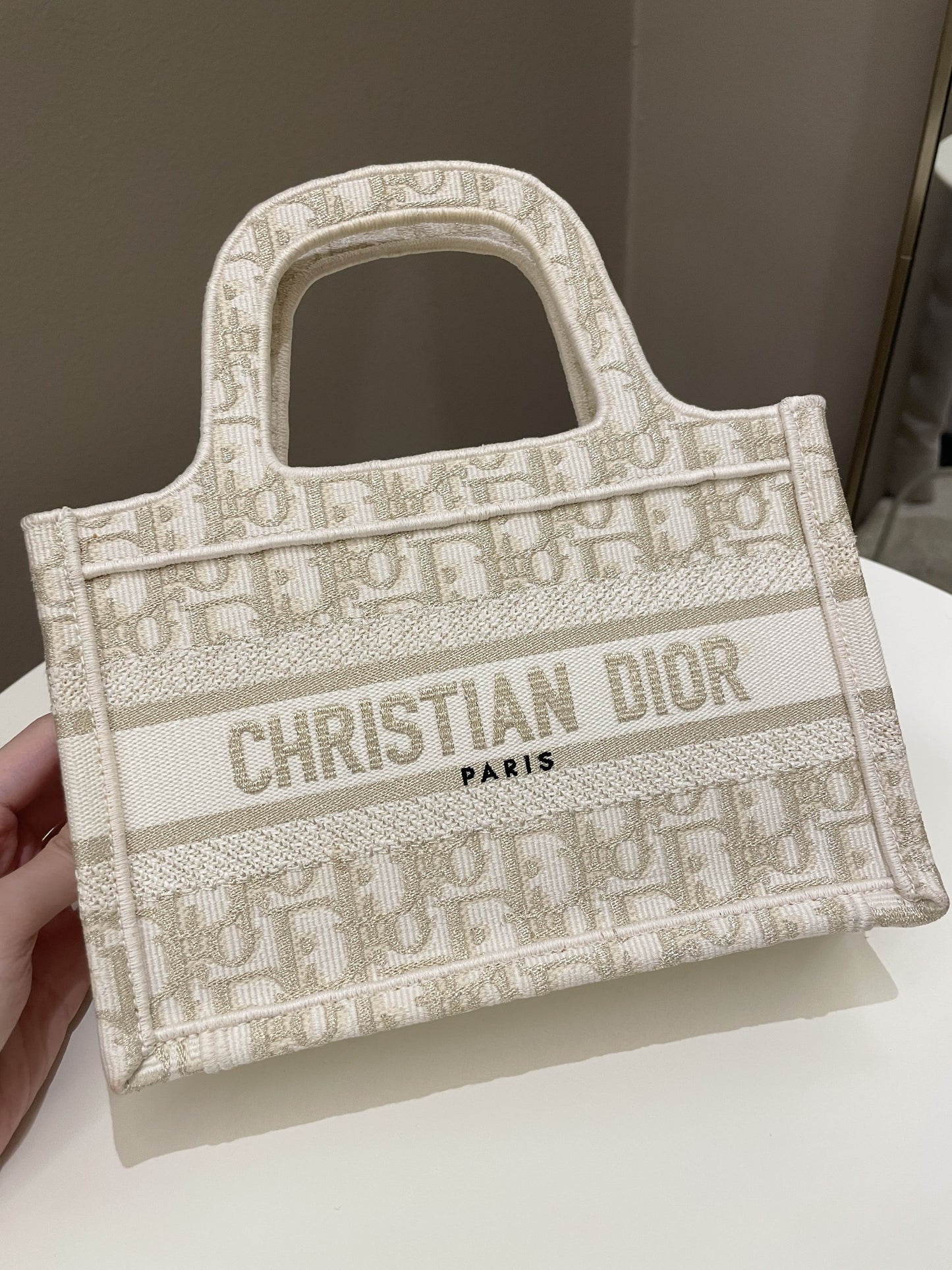 Dior Mini Book Tote Gold Oblique