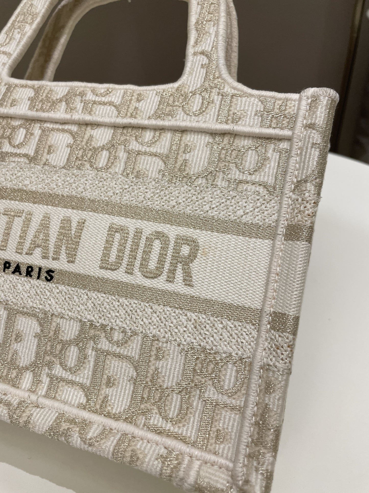 Dior Mini Book Tote Gold Oblique