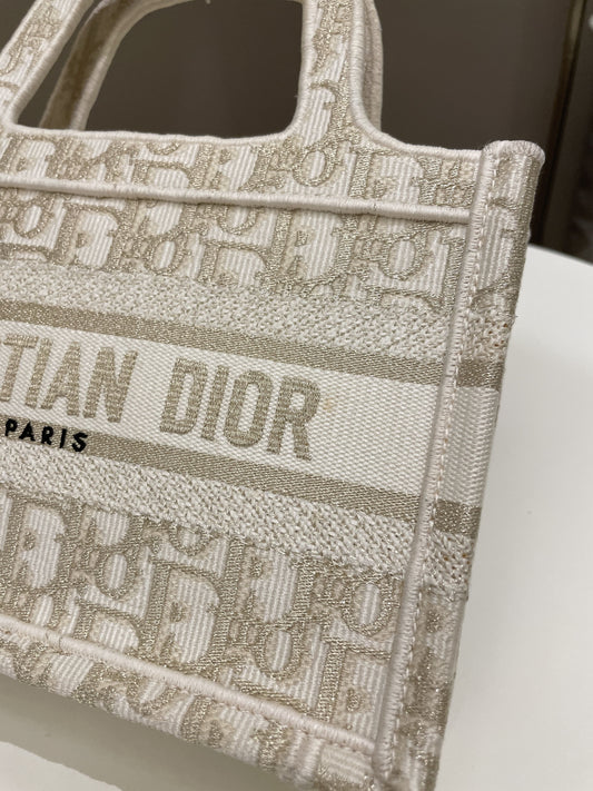 Dior Mini Book Tote Gold Oblique