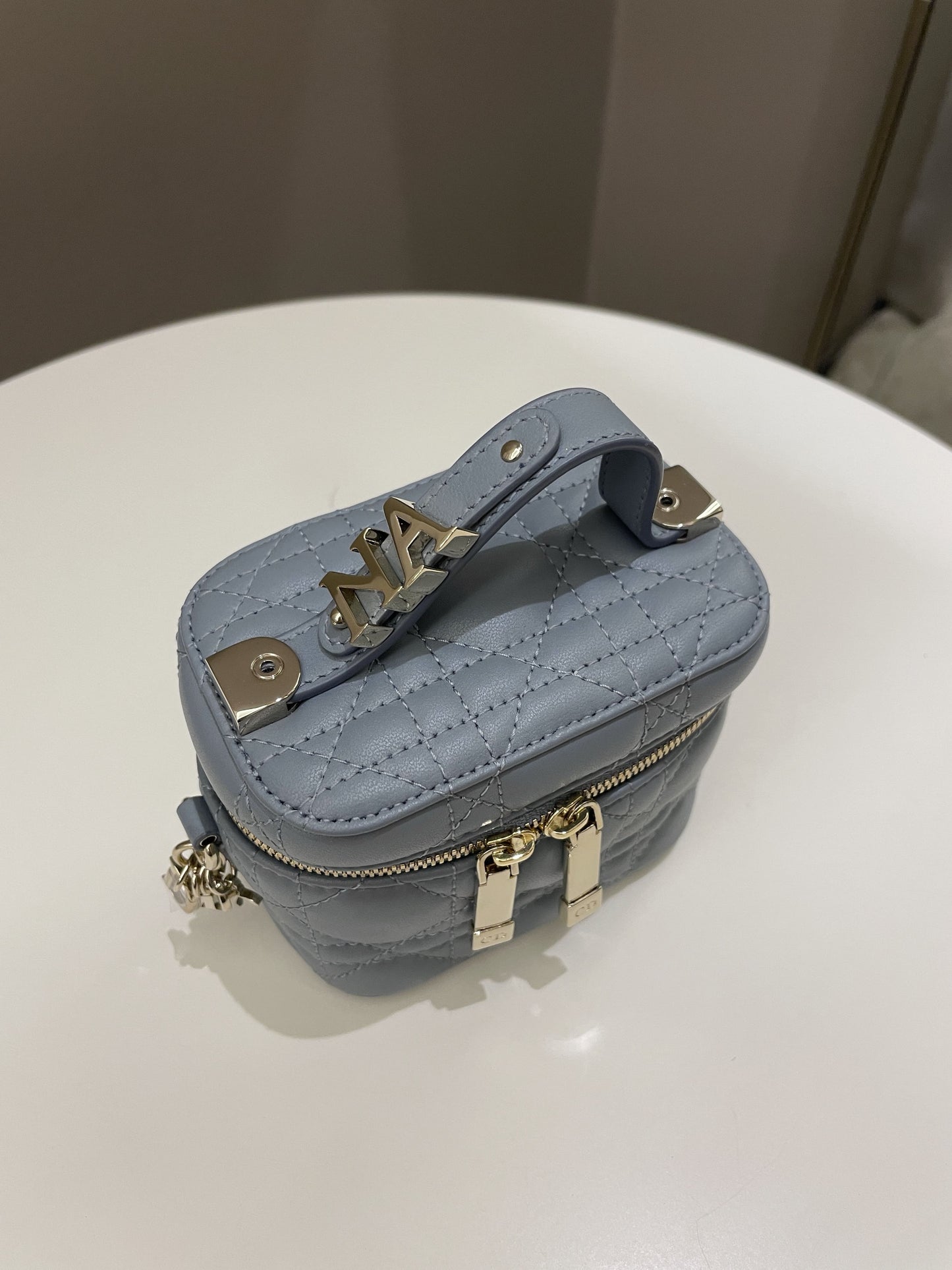 Dior Micro Lady Dior Vanity Case Cloud Blue