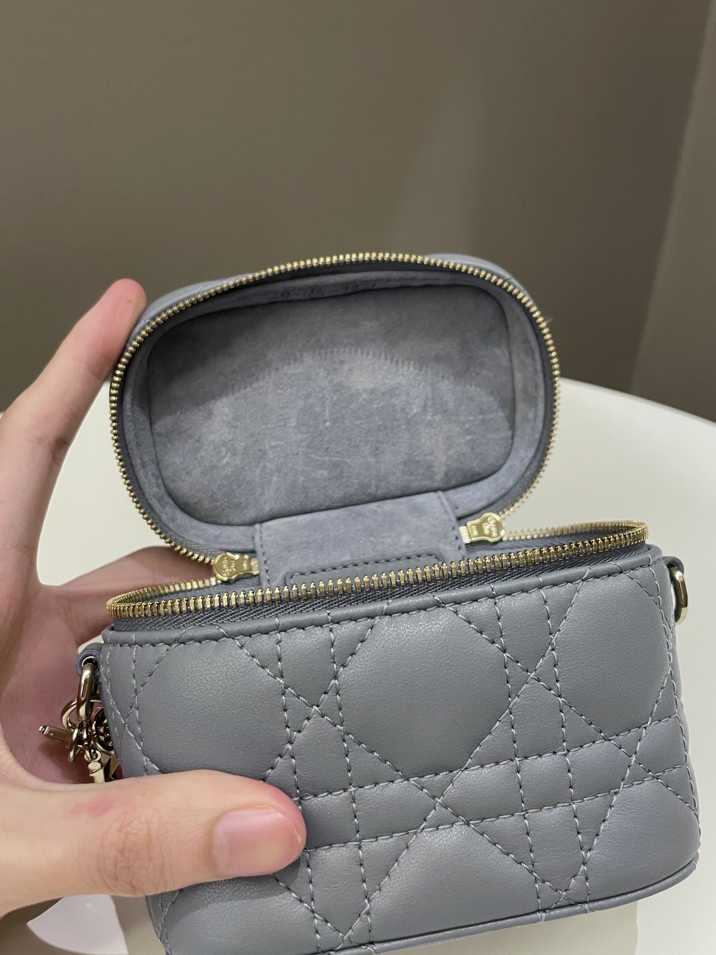 Dior Micro Lady Dior Vanity Case Cloud Blue