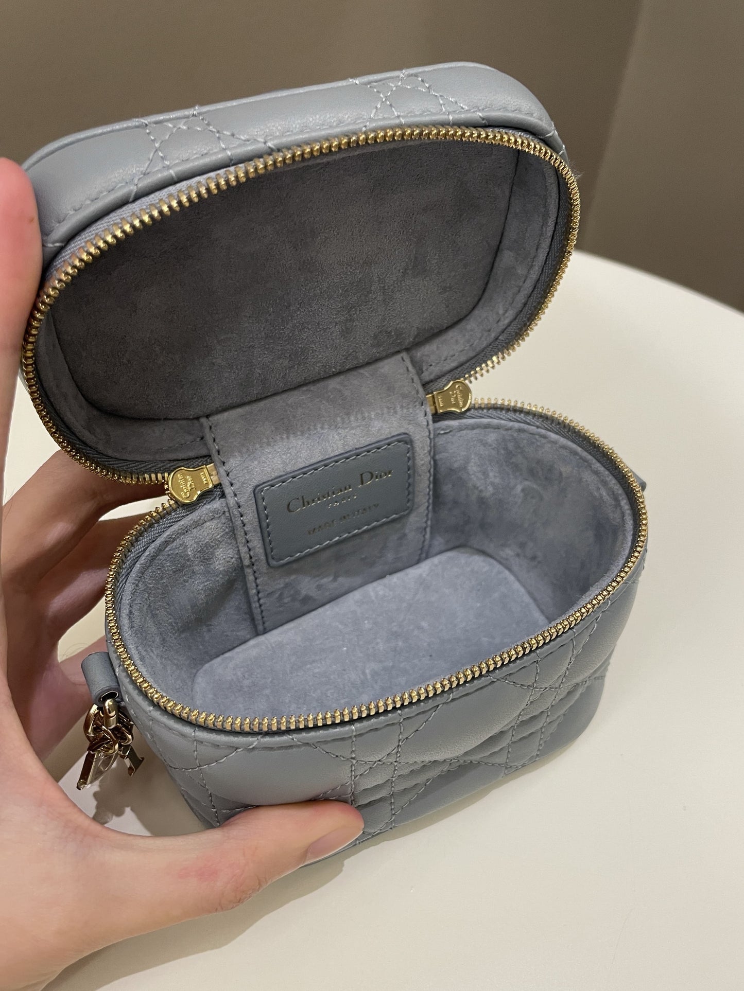 Dior Micro Lady Dior Vanity Case Cloud Blue