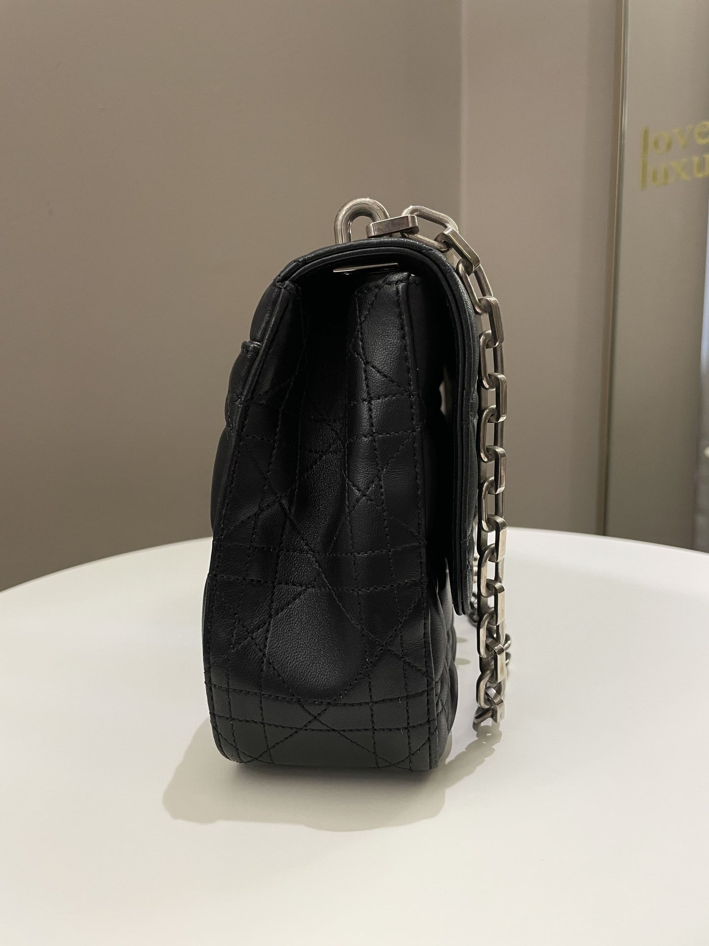 Dior Miss Dior Cannage Shoulder Bag Black Lambskin