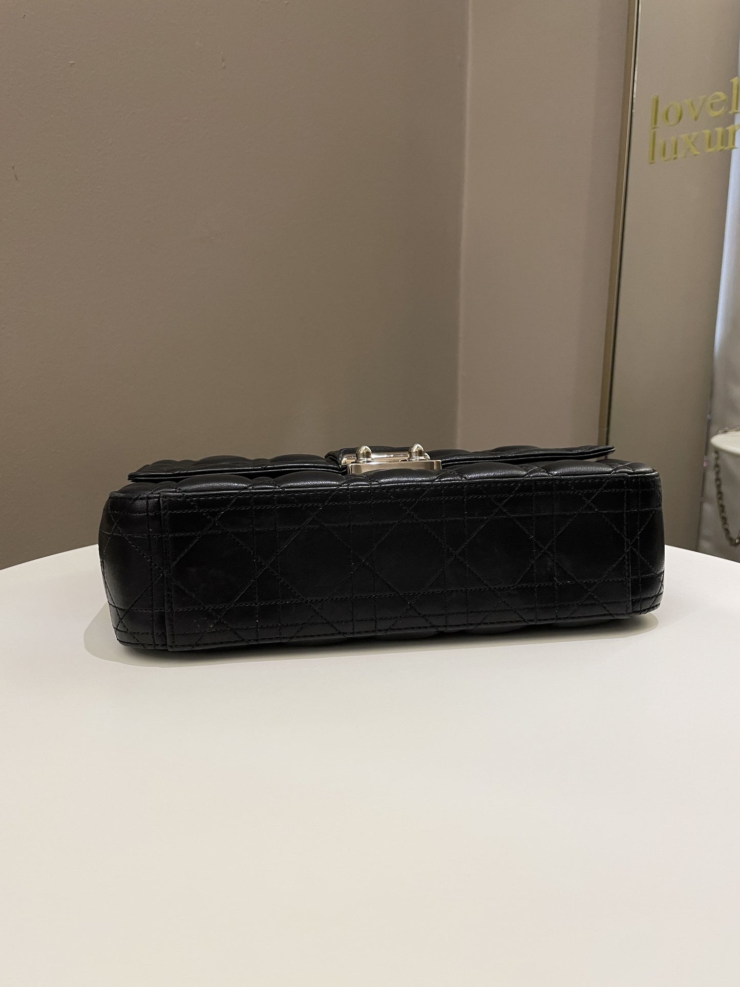 Dior Miss Dior Cannage Shoulder Bag Black Lambskin