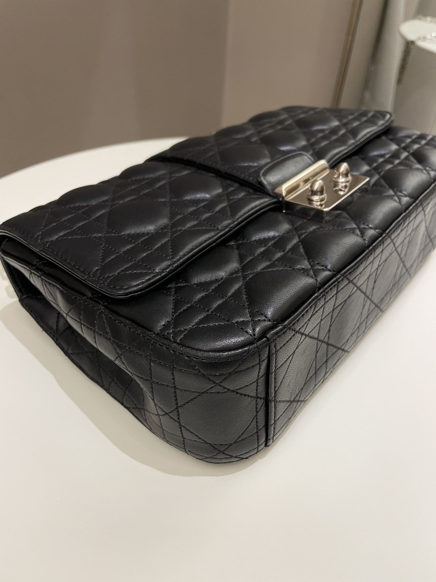 Dior Miss Dior Cannage Shoulder Bag Black Lambskin