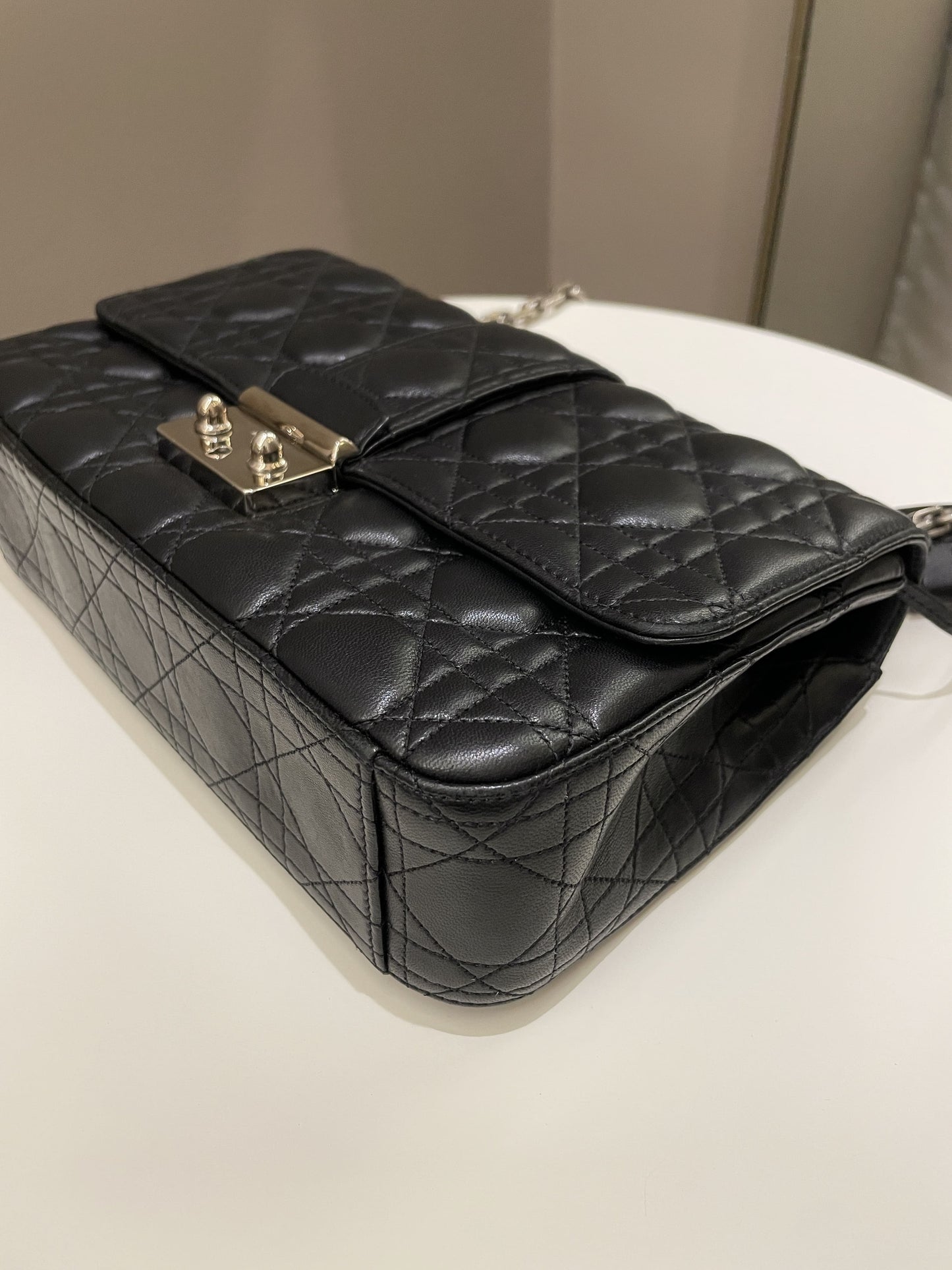 Dior Miss Dior Cannage Shoulder Bag Black Lambskin