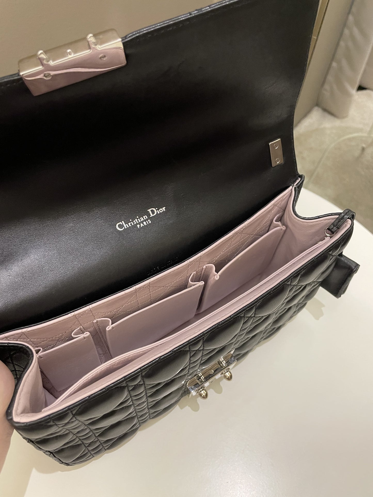 Dior Miss Dior Cannage Shoulder Bag Black Lambskin