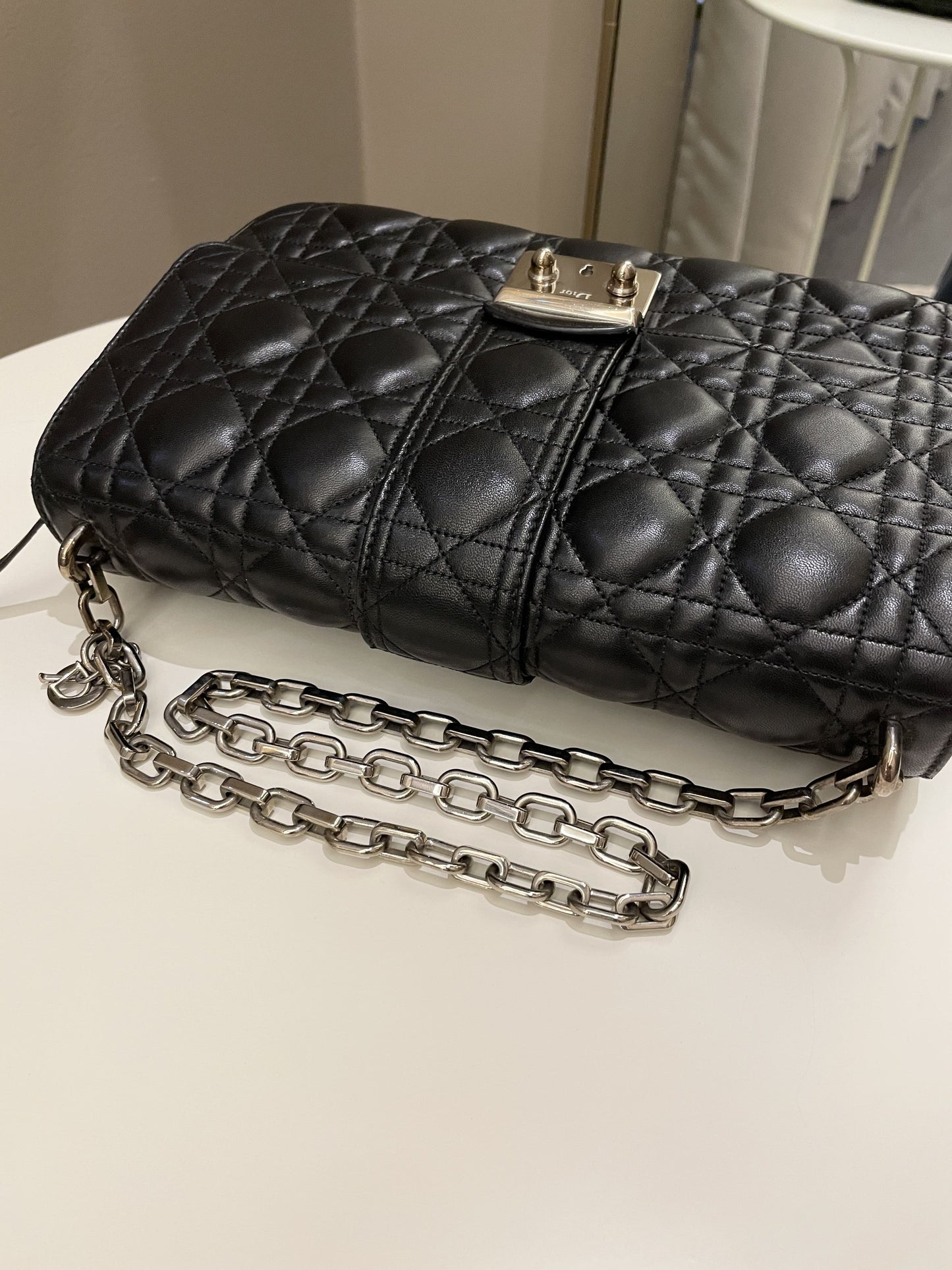 Dior Miss Dior Cannage Shoulder Bag Black Lambskin