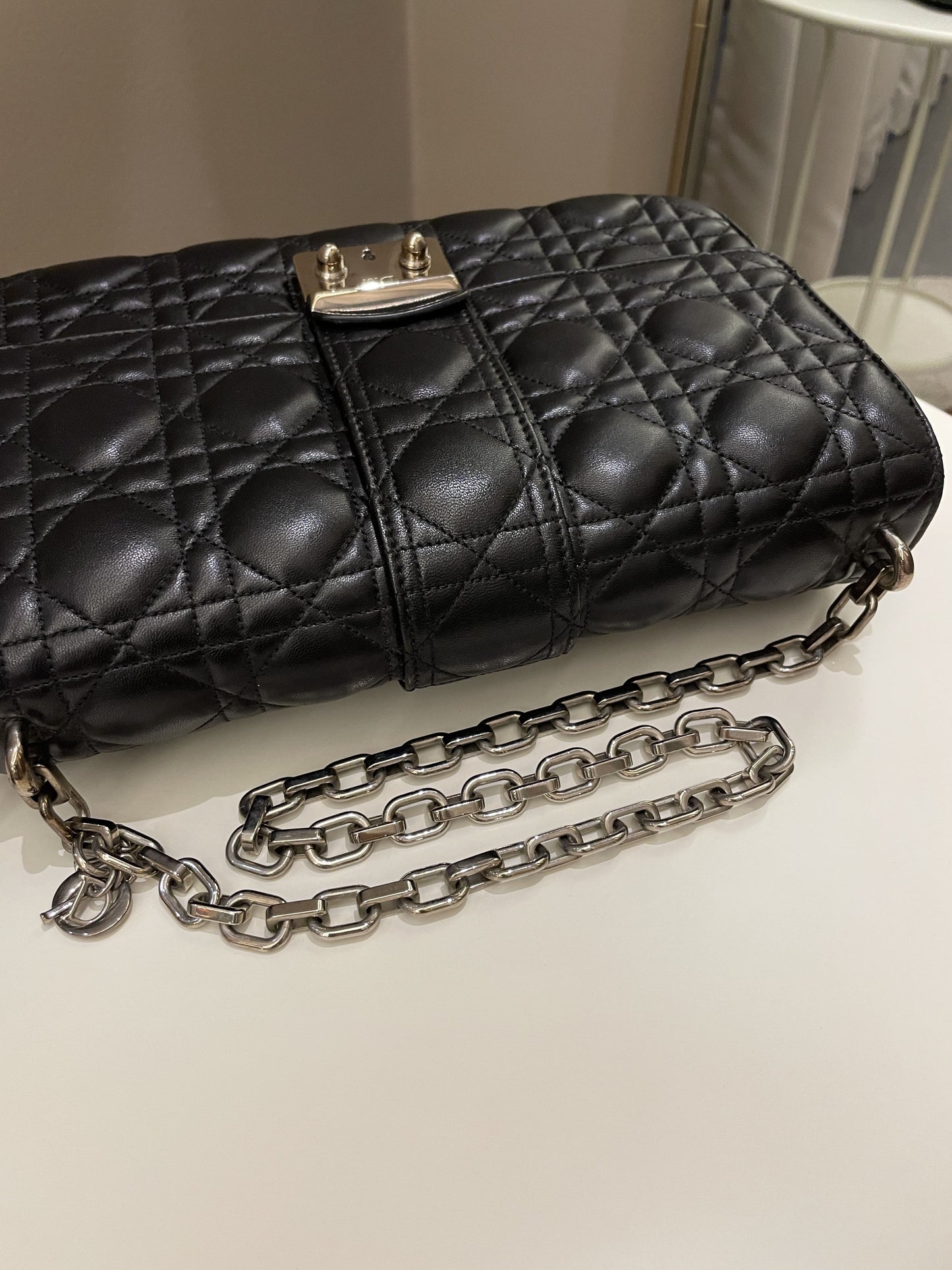 Dior Miss Dior Cannage Shoulder Bag Black Lambskin