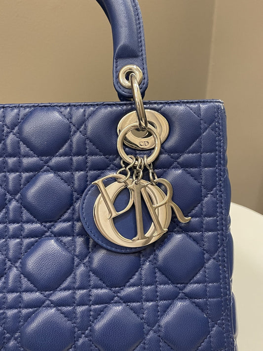 Dior Classic Lady Dior Navy Blue Lambskin