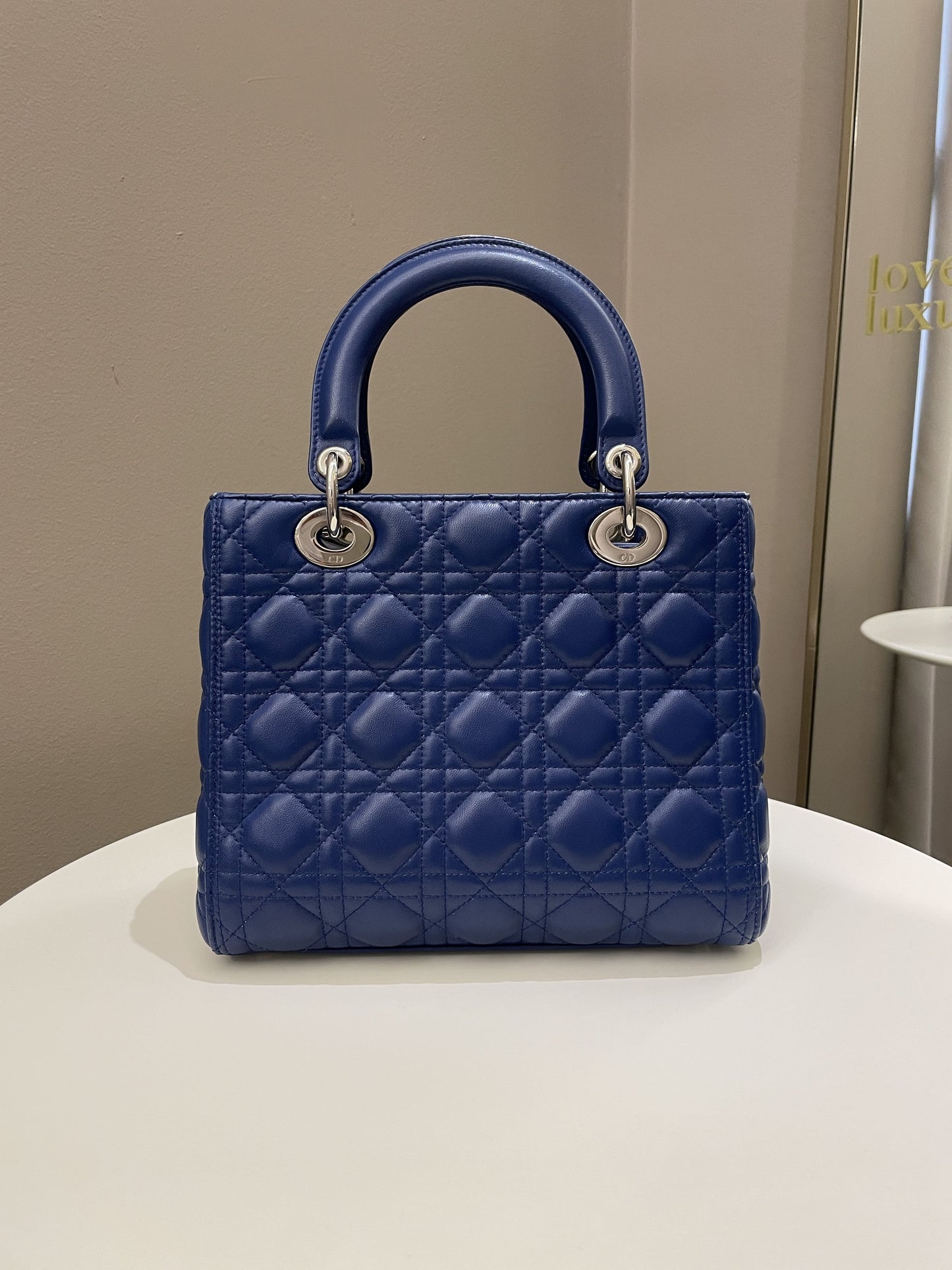 Dior Classic Lady Dior Navy Blue Lambskin