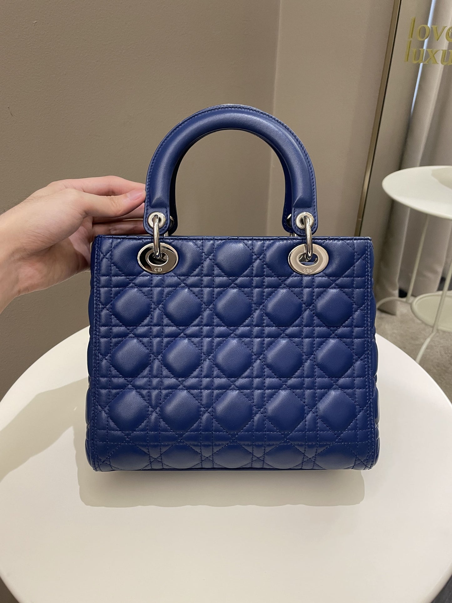 Dior Classic Lady Dior Navy Blue Lambskin