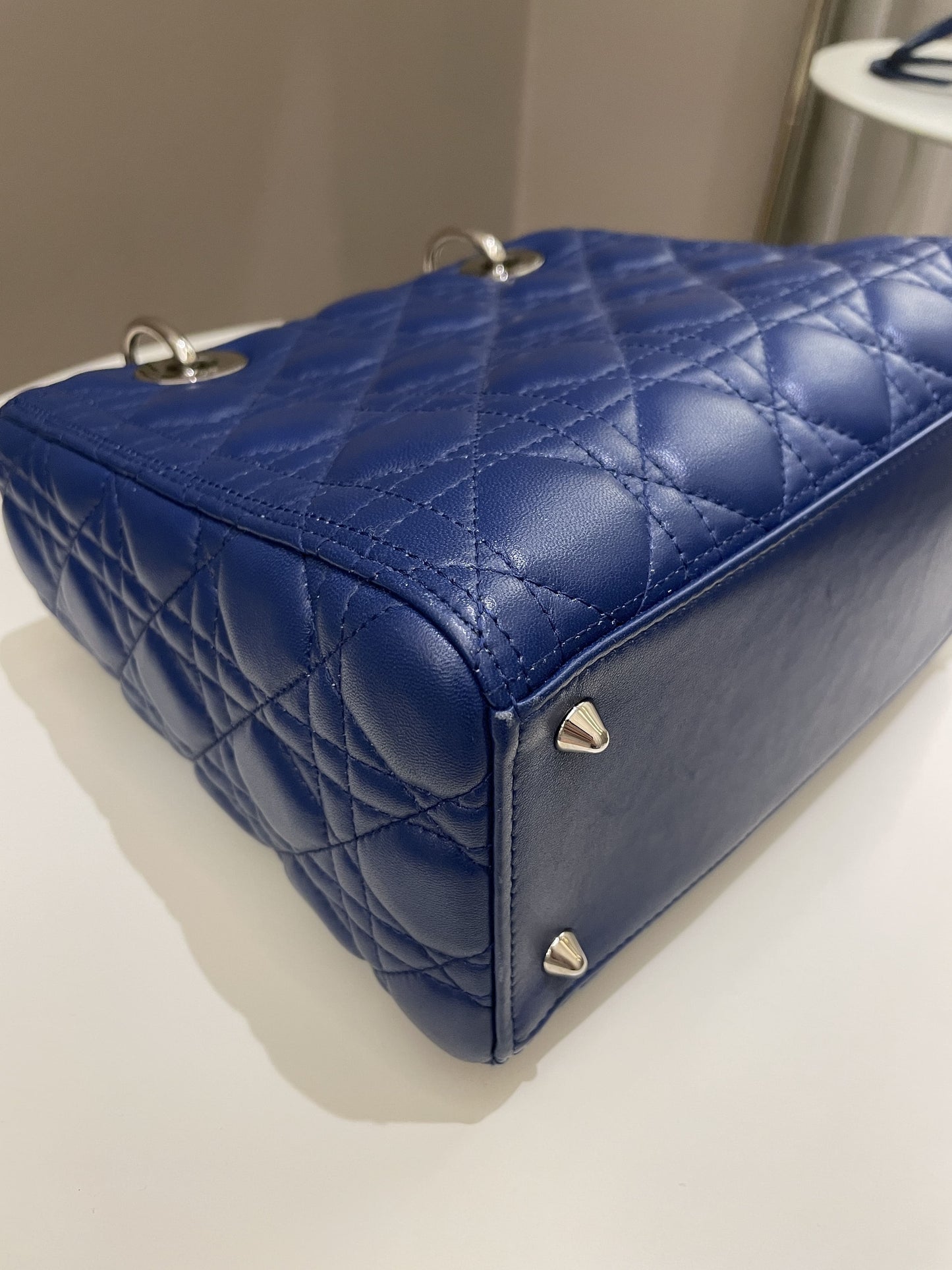 Dior Classic Lady Dior Navy Blue Lambskin