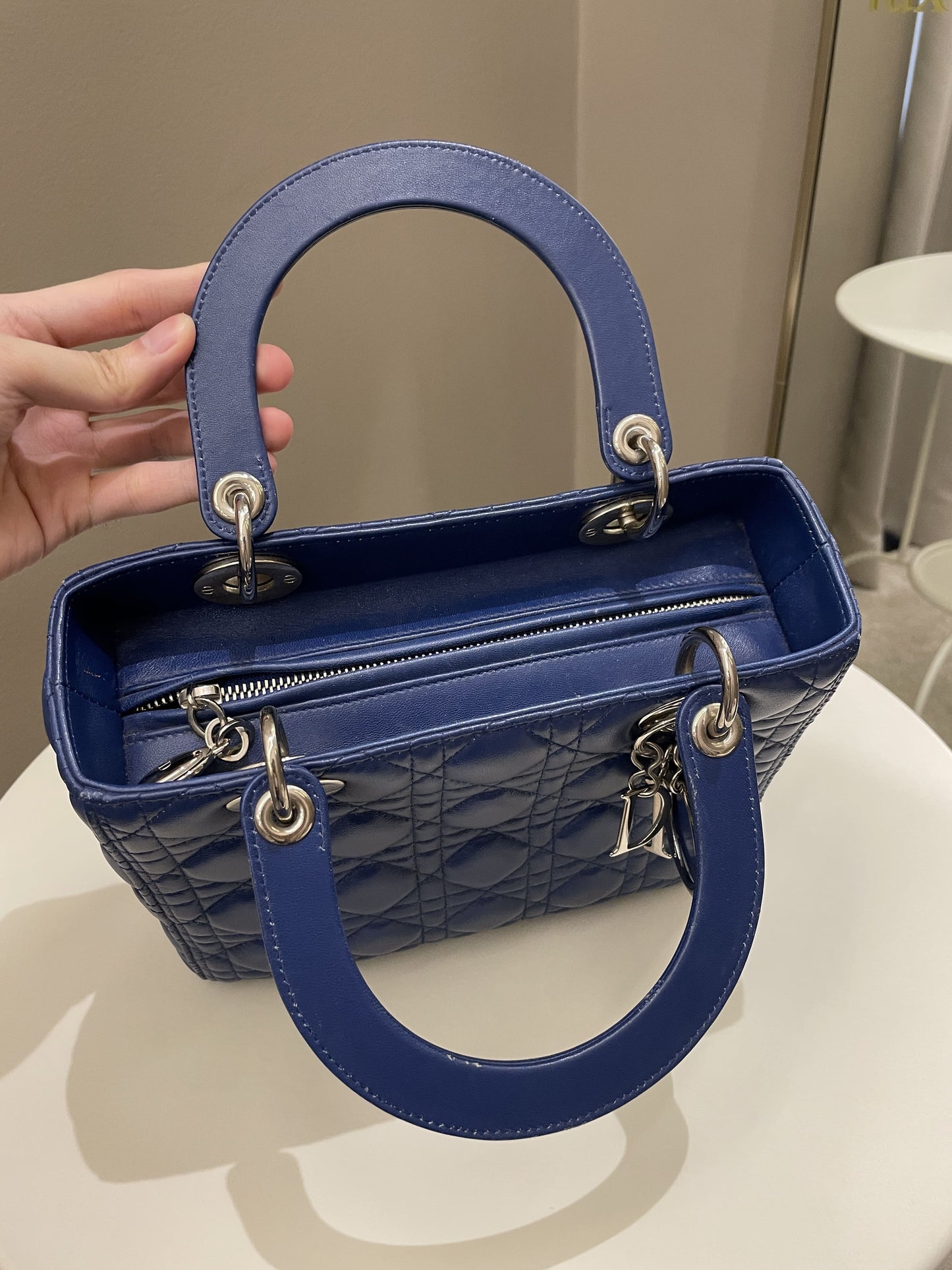 Dior Classic Lady Dior Navy Blue Lambskin