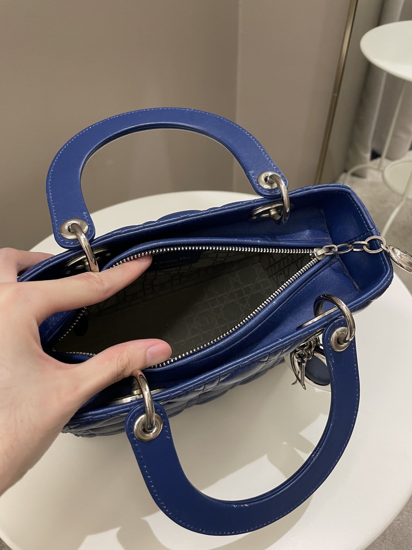 Dior Classic Lady Dior Navy Blue Lambskin