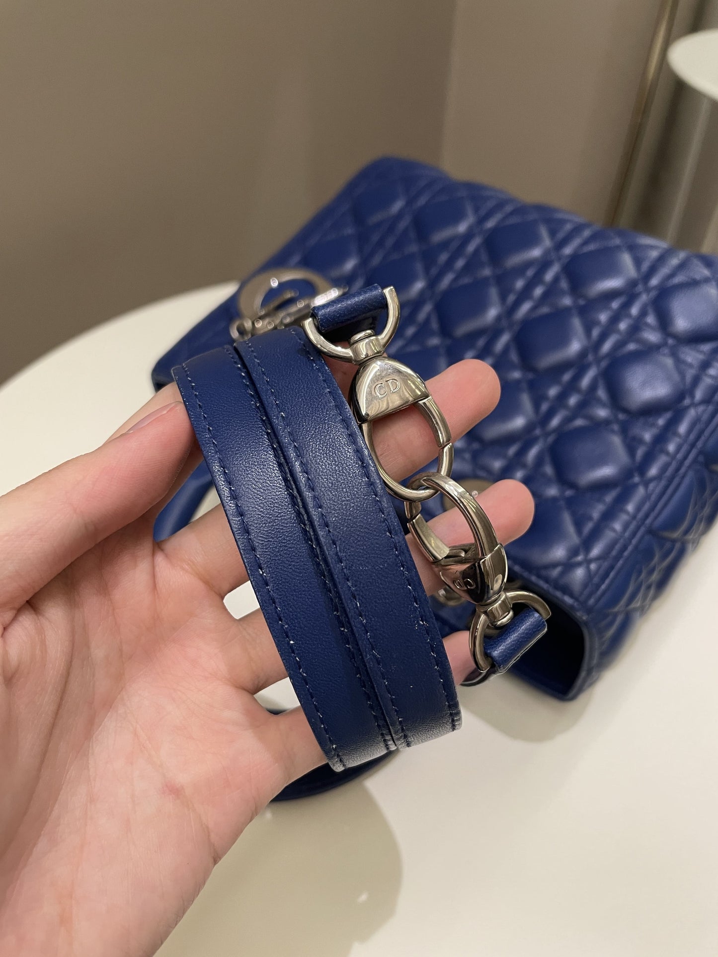 Dior Classic Lady Dior Navy Blue Lambskin