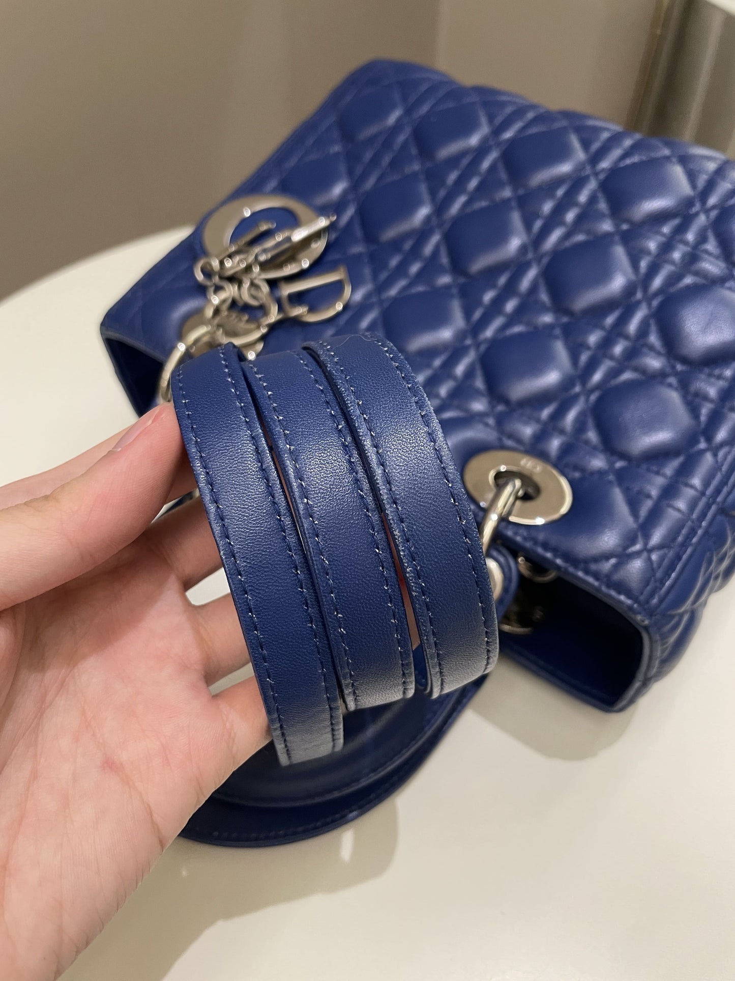 Dior Classic Lady Dior Navy Blue Lambskin