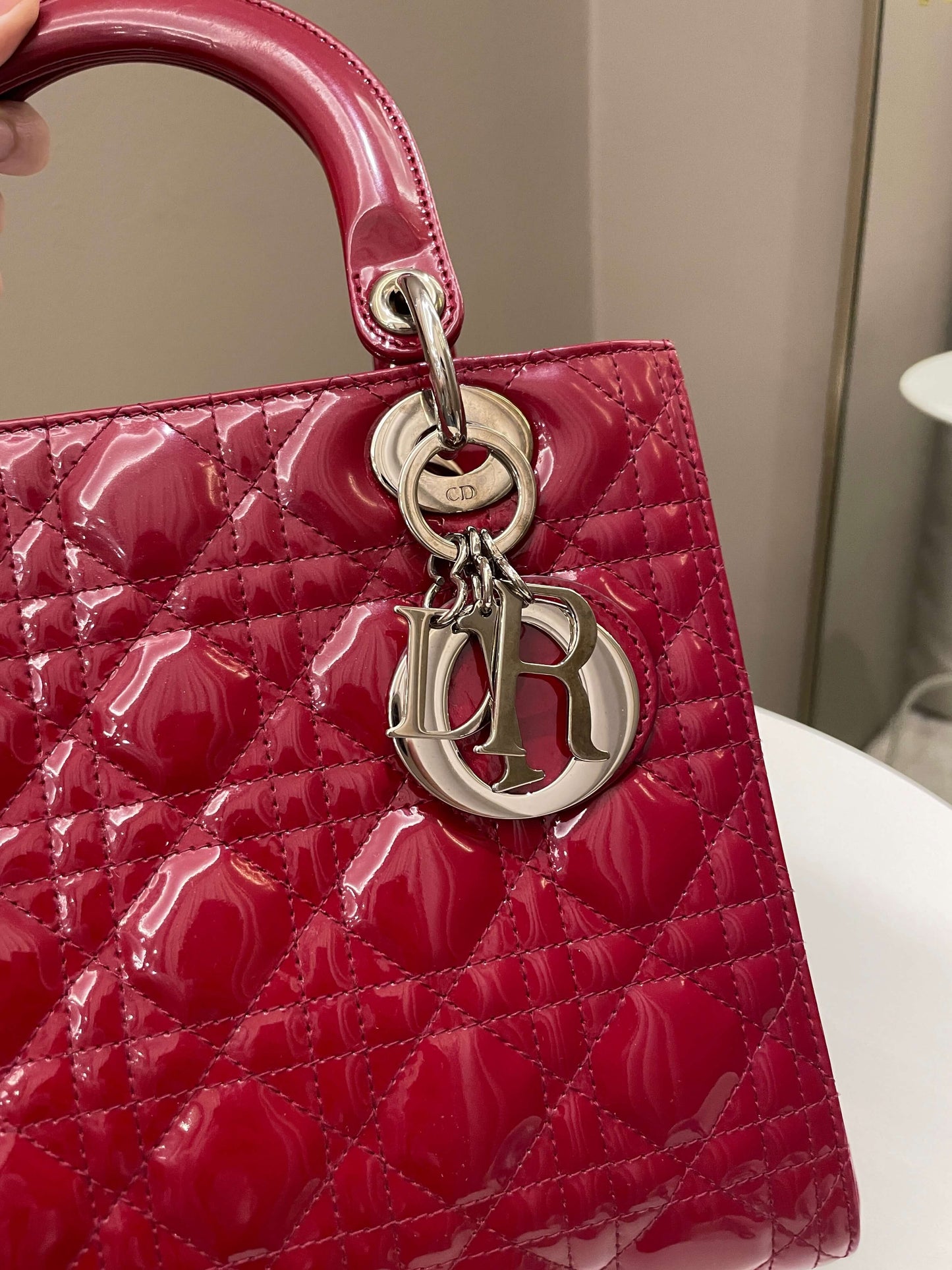 Dior Classic Lady Dior Red Patent