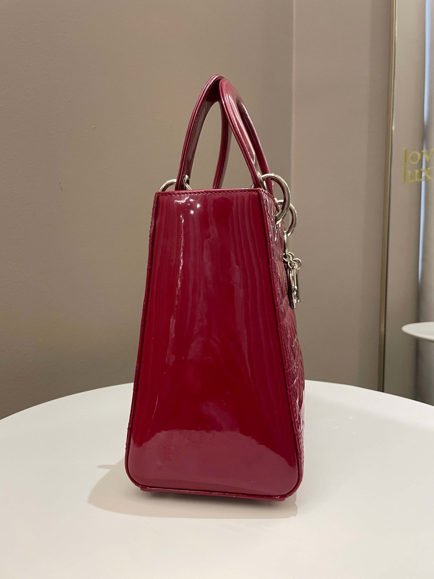 Dior Classic Lady Dior Red Patent