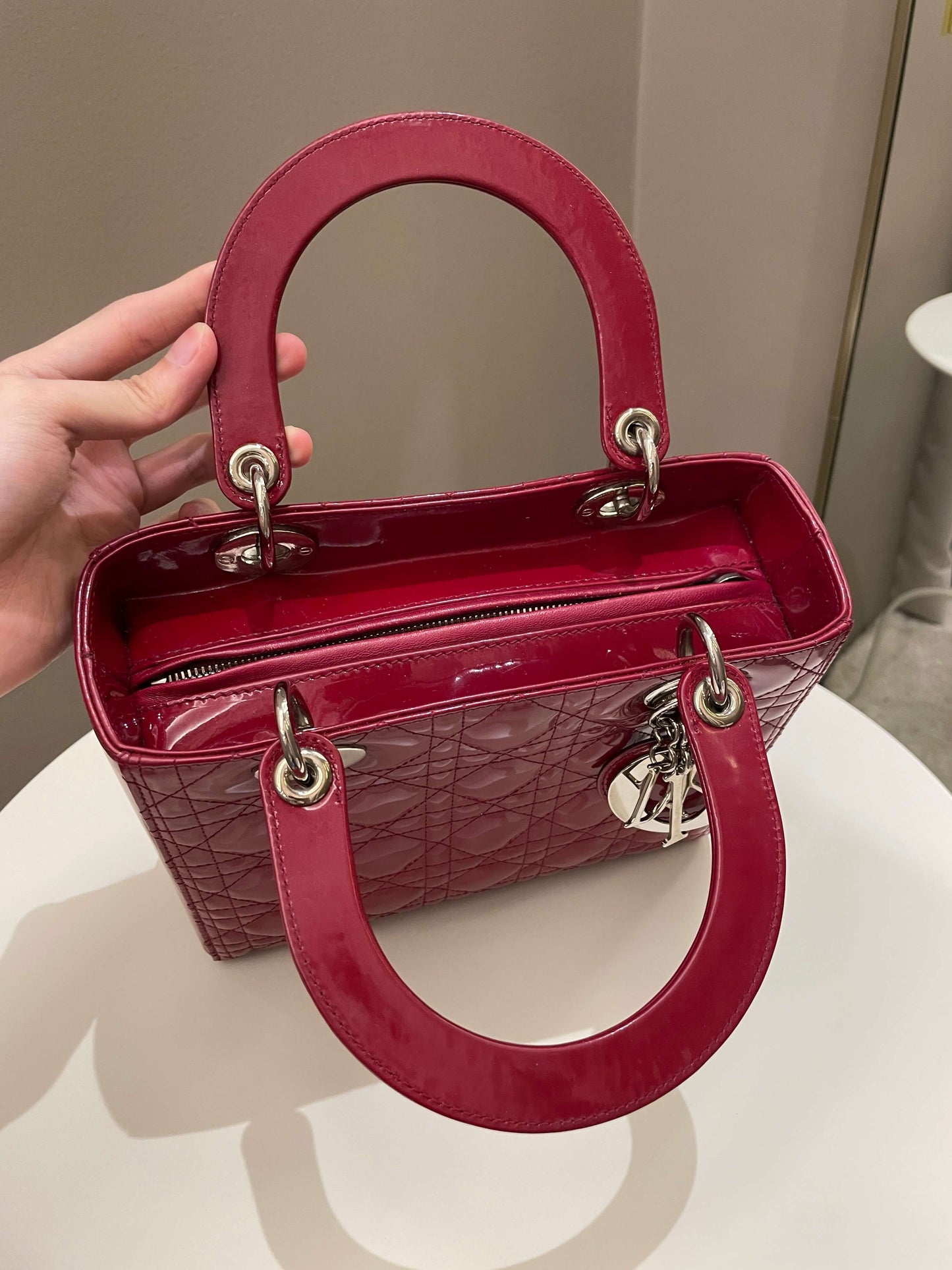 Dior Classic Lady Dior Red Patent