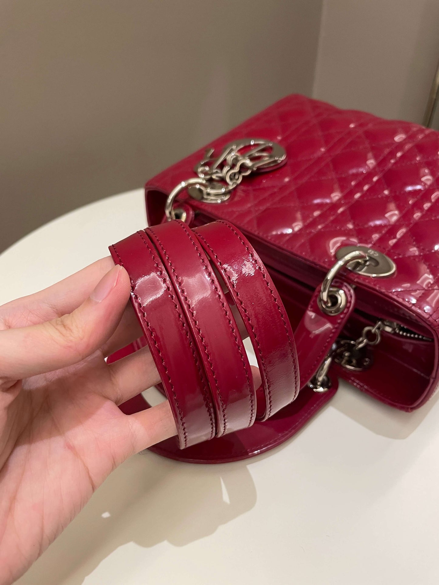 Dior Classic Lady Dior Red Patent