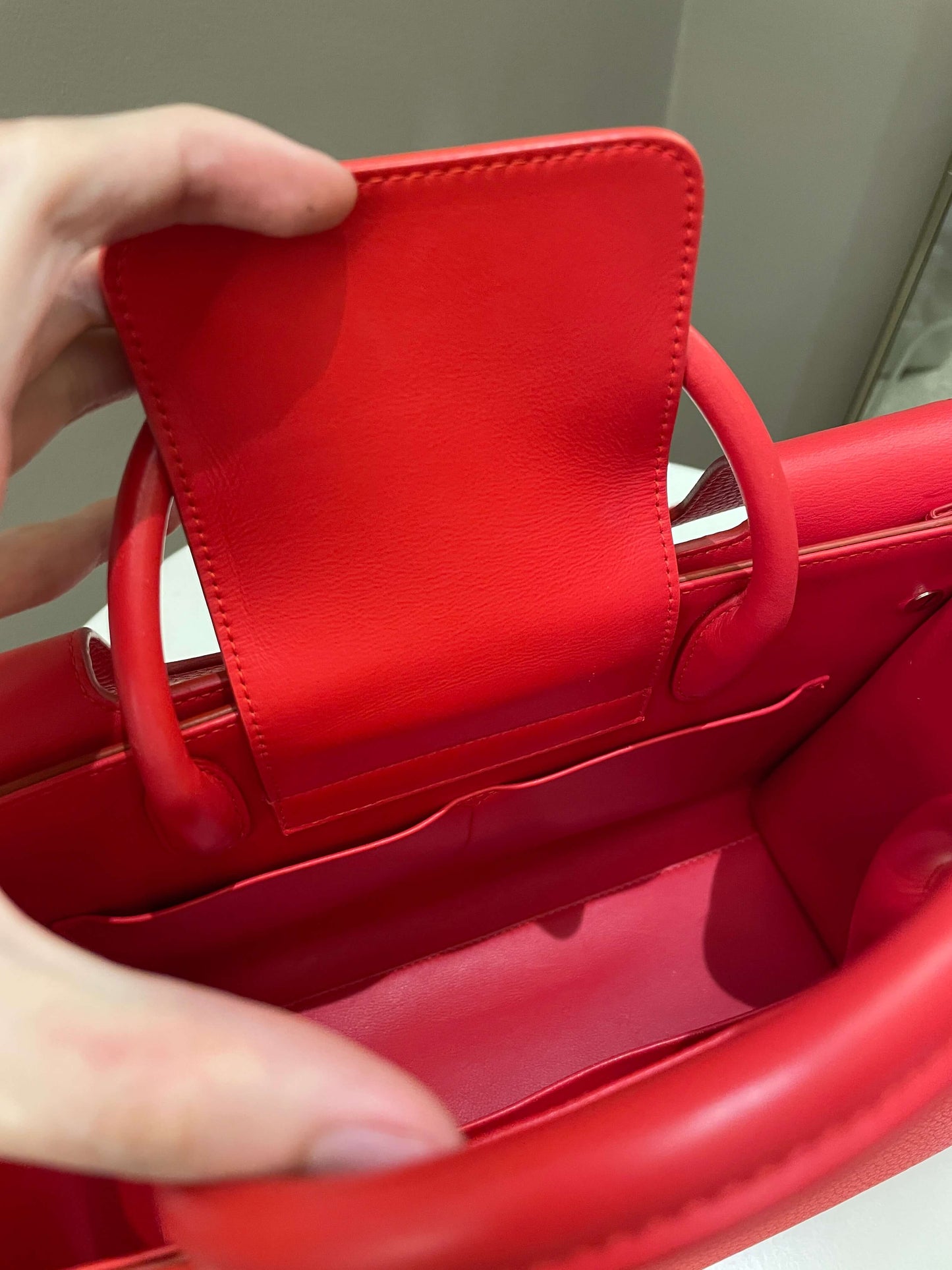 Dior Diorever Tote bag Red Grainy Leather